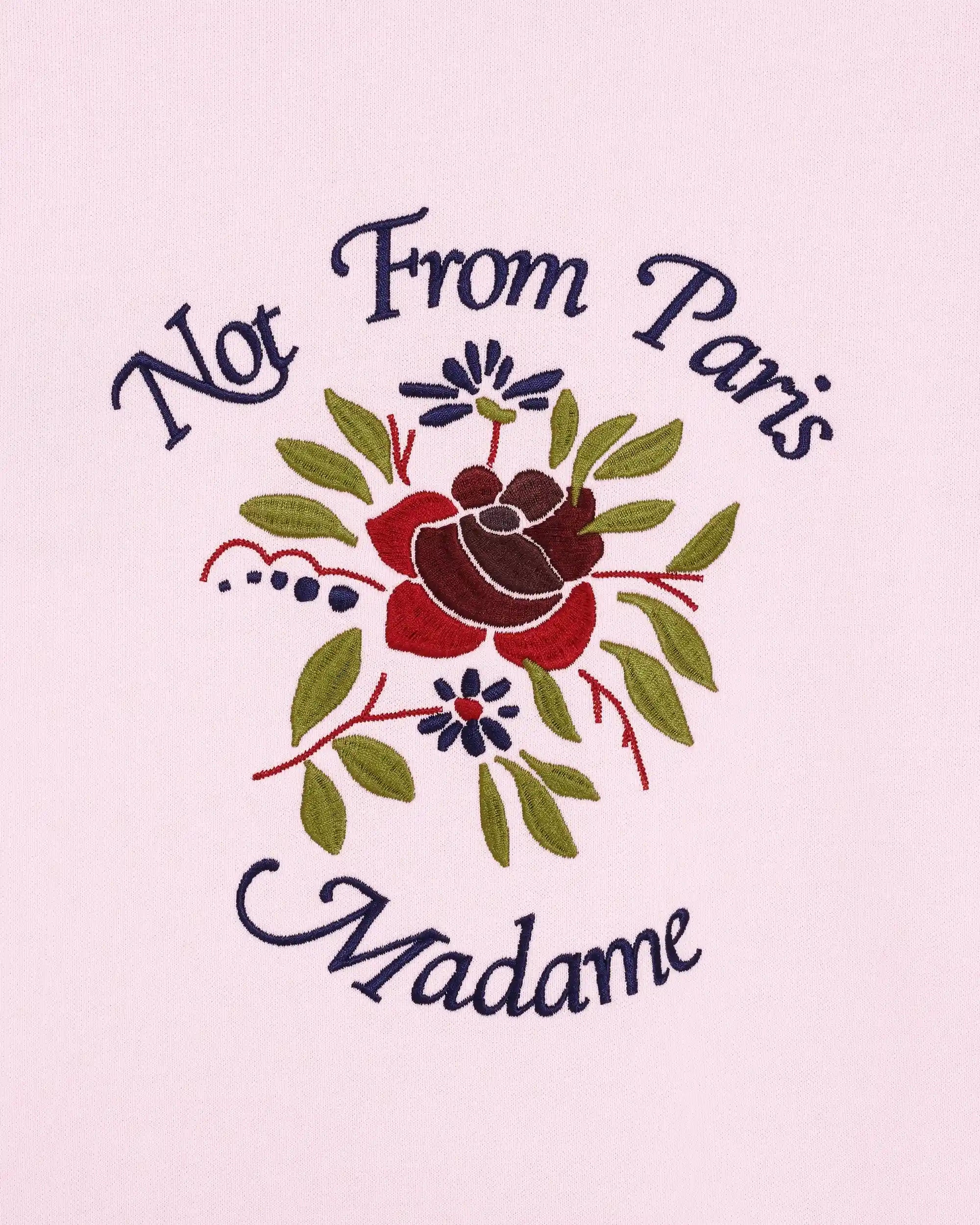 Drôle De Monsieur Hoodie Slogan Rose Hoodie hellrosa Baumwolle