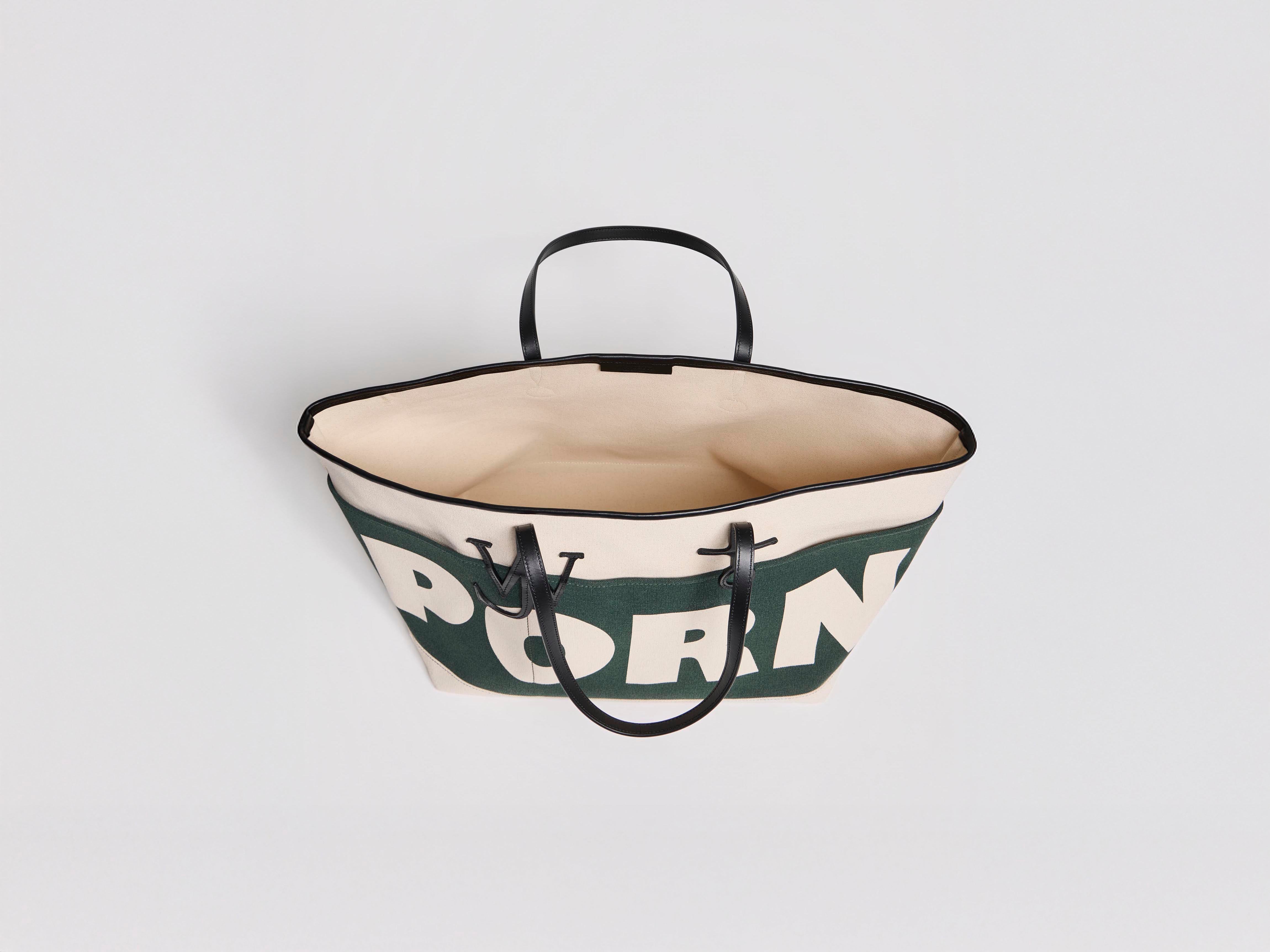 J.W.Anderson XL Porn Anchor Tote Grün Canvas