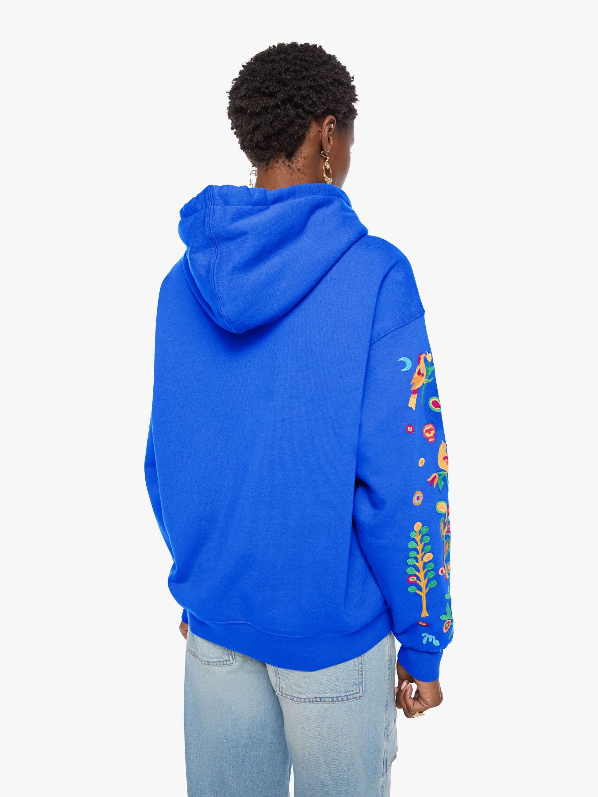 Mother The Big Deal Hoodie Dazzling Blue Stickerei