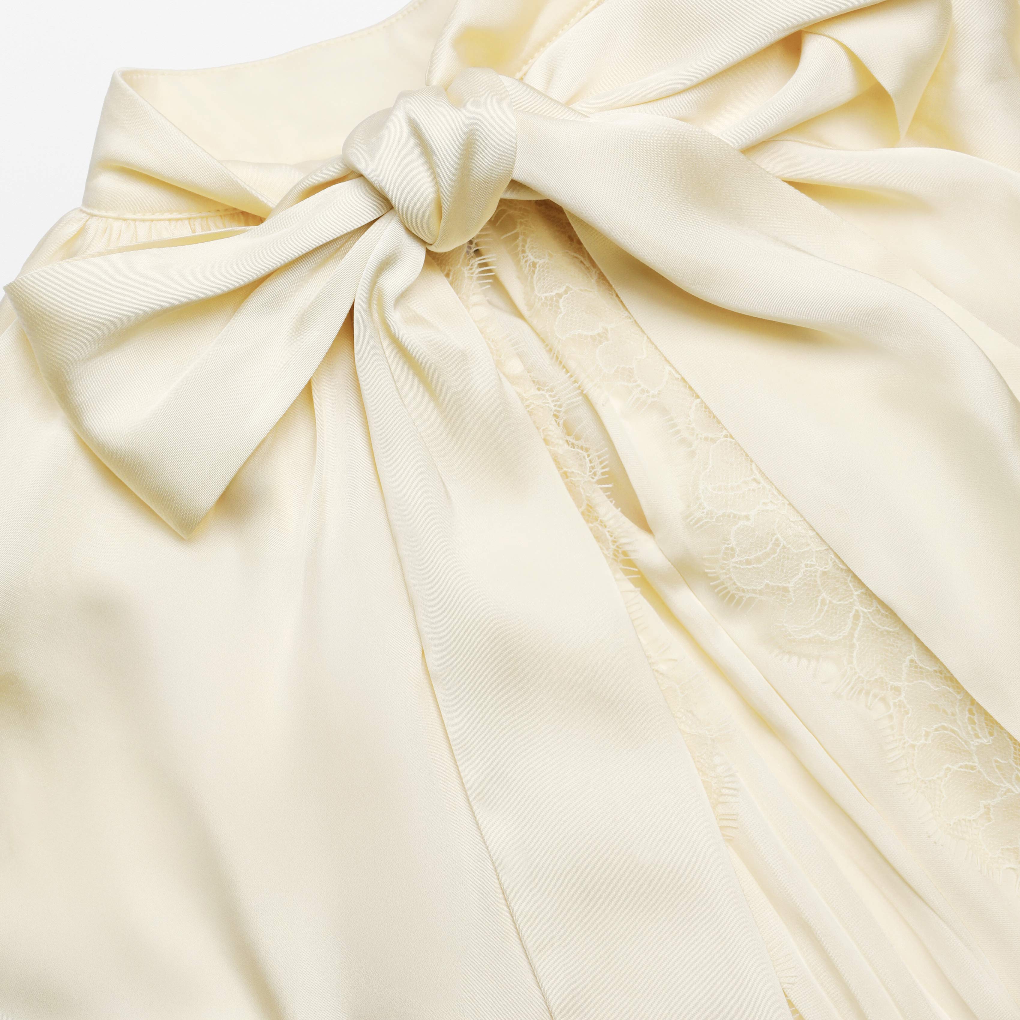 Self Portrait Yellow Tie Neck Cape Maxikleid Gelb UK 8