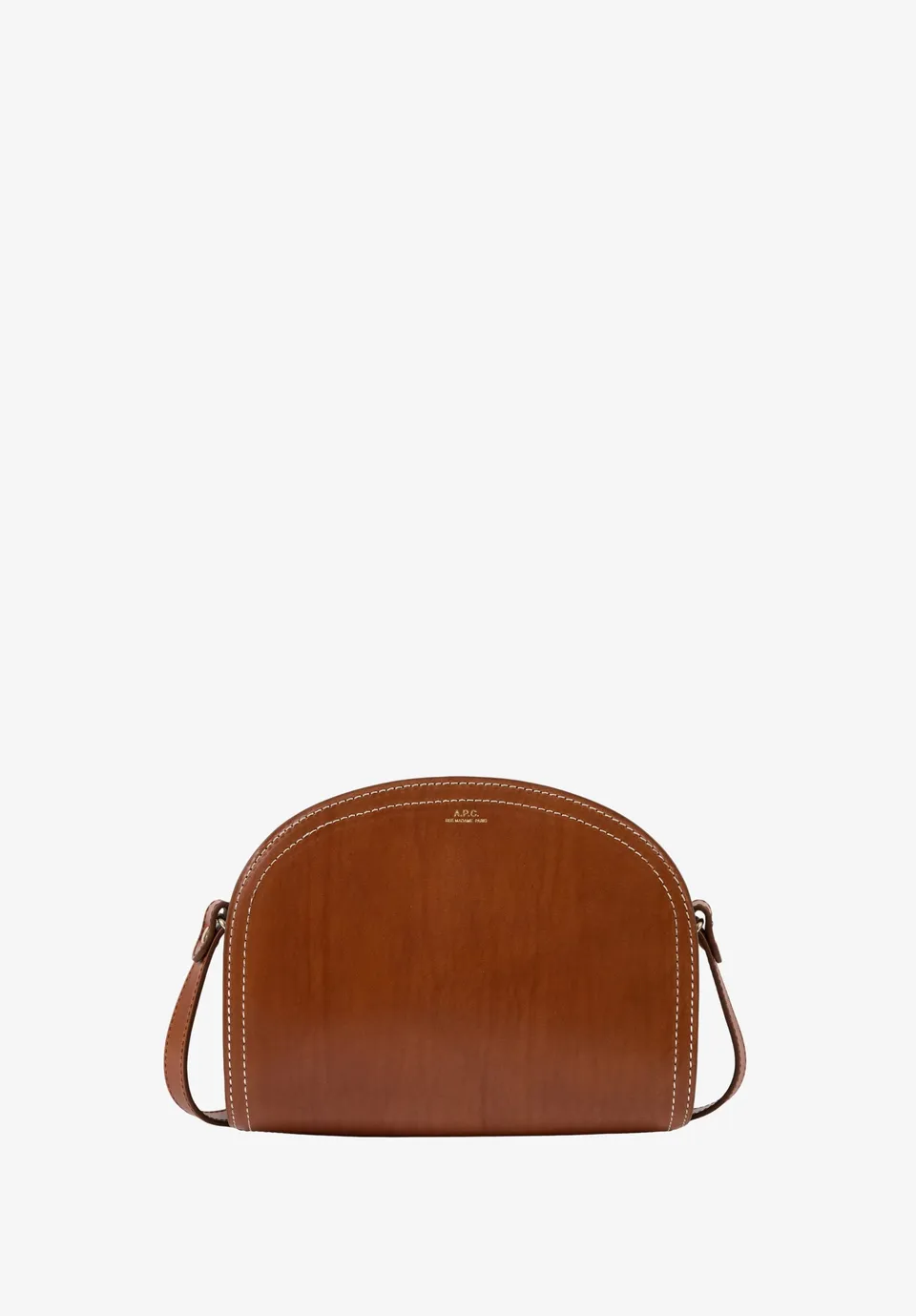 A.P.C. Demi-Lune Tasche Marron Glattleder TU