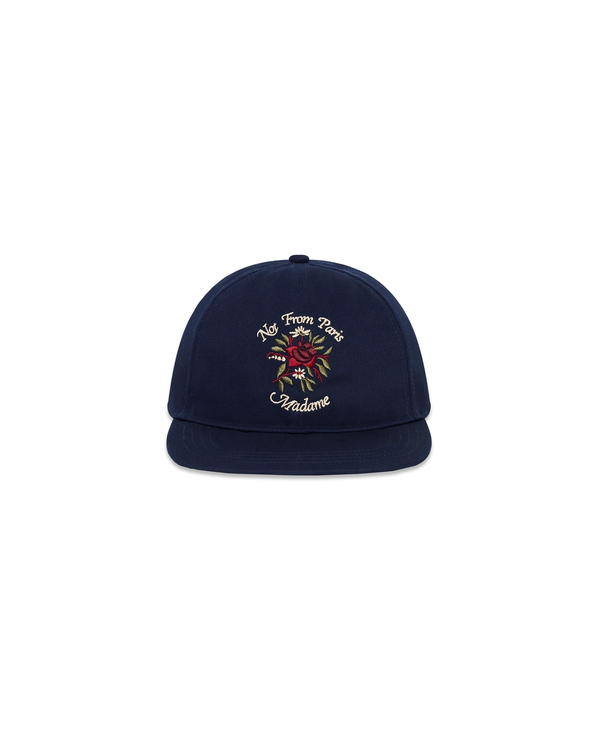 Drôle De Monsieur Slogan Rose Cap Navy Baumwolle
