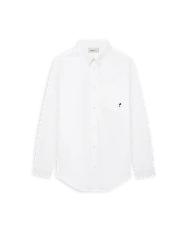 Drôle De Monsieur La Chemise Oxford Hemd Weiß Baumwolle