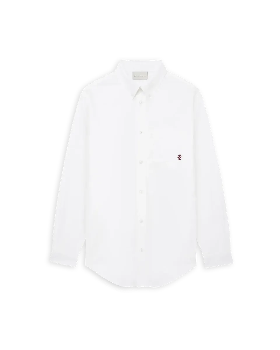 Drôle De Monsieur La Chemise Oxford Hemd Weiß Baumwolle