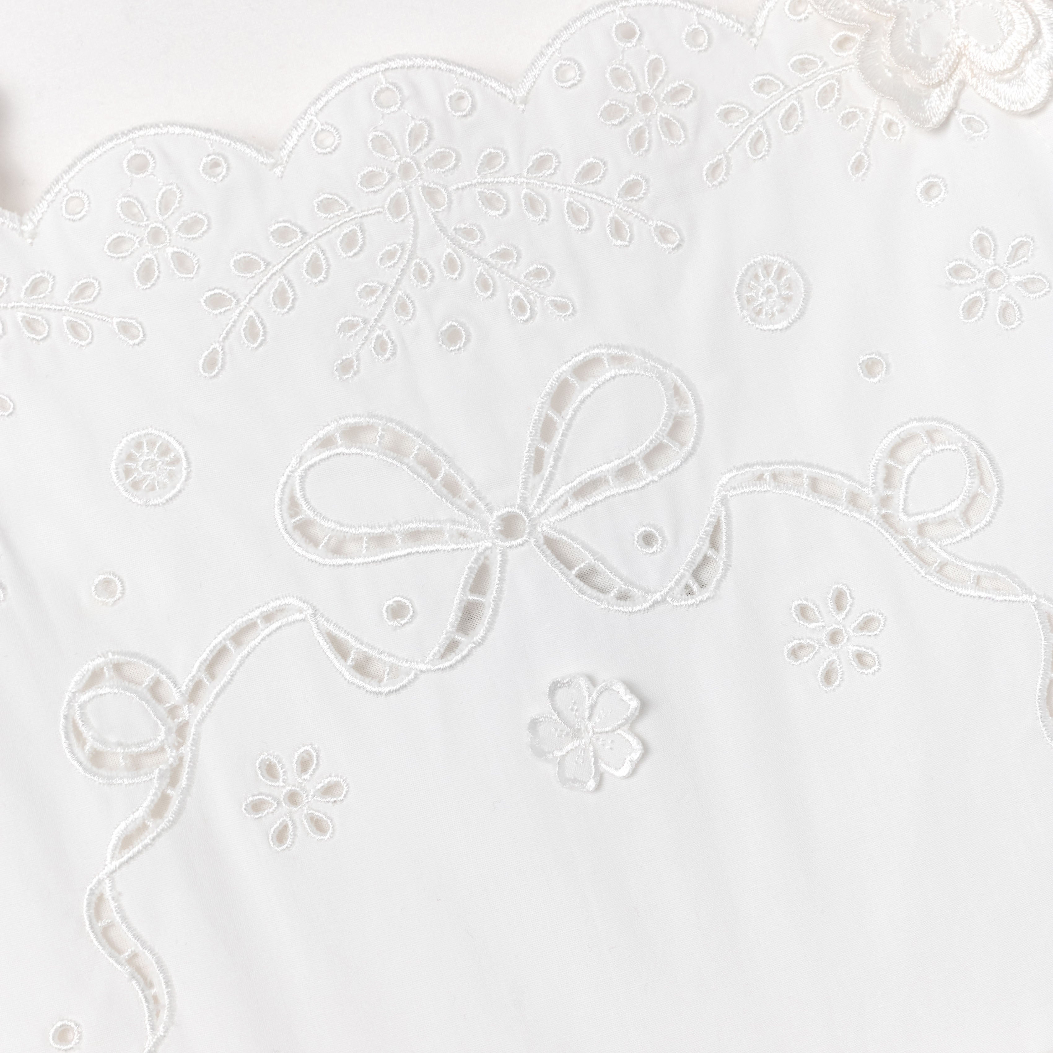 Self Portrait White Cotton Kinderkleid Weiß Baumwolle