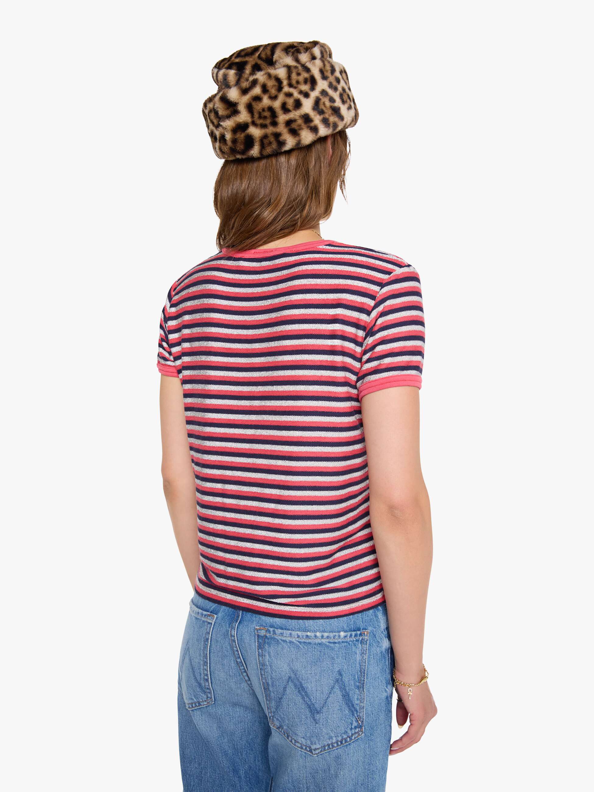Mother Lil Goodie Ringer T-Shirt Pink Stripe Streifen