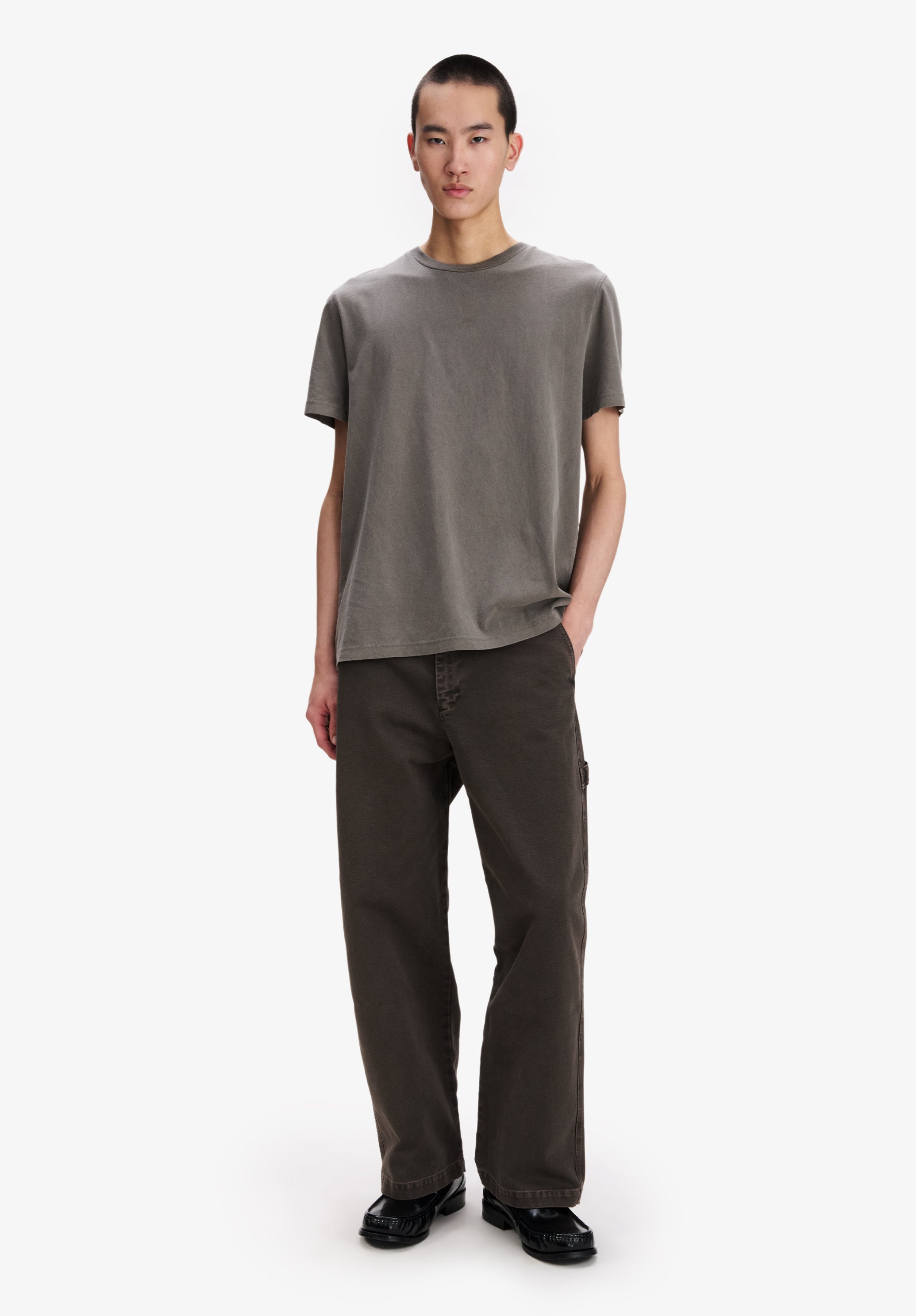 A.P.C. Carpenter-Hose Canvas braun weiter Schnitt