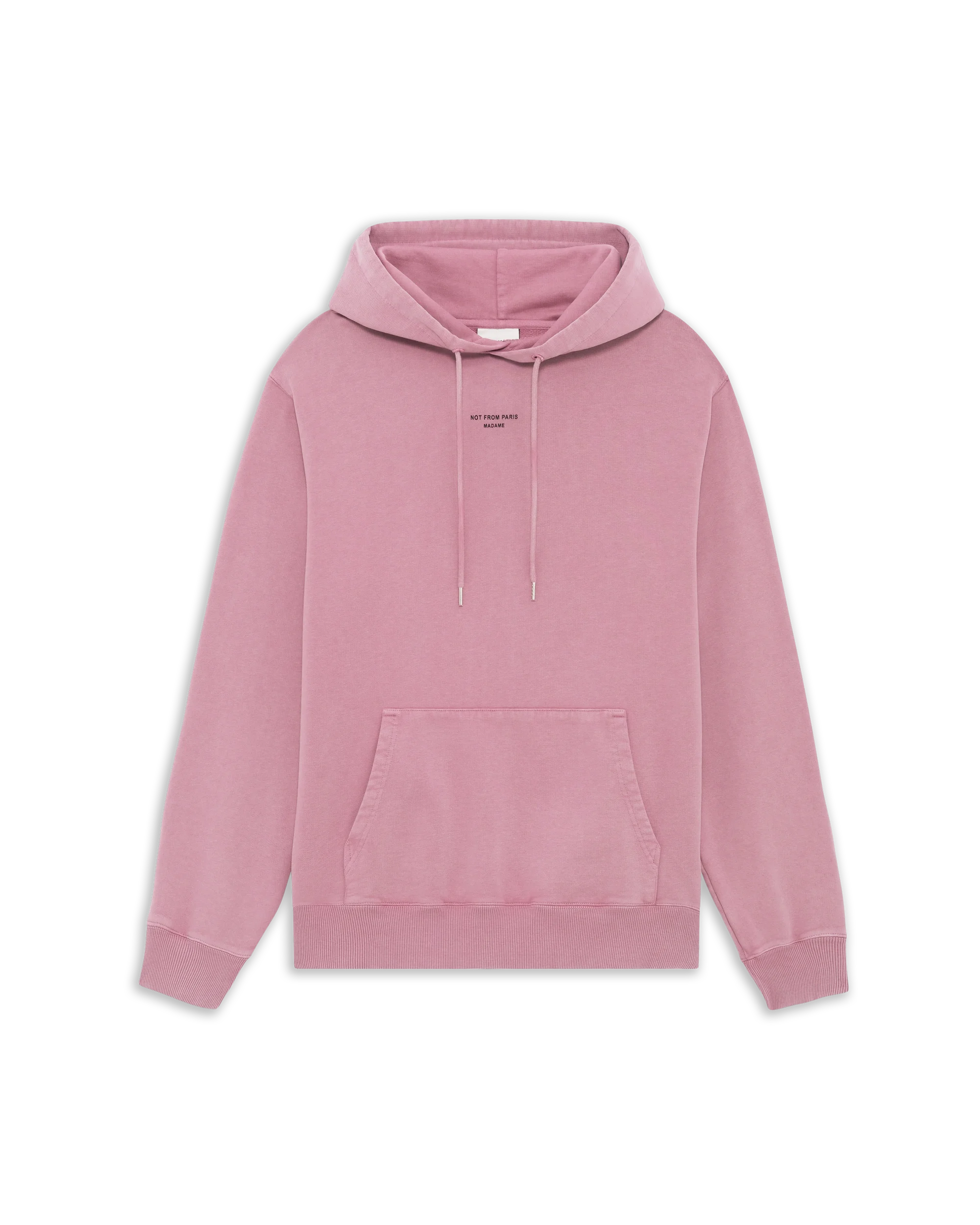 Drôle De Monsieur Washed Classic Slogan Hoodie Hoodie Dunkelrosa