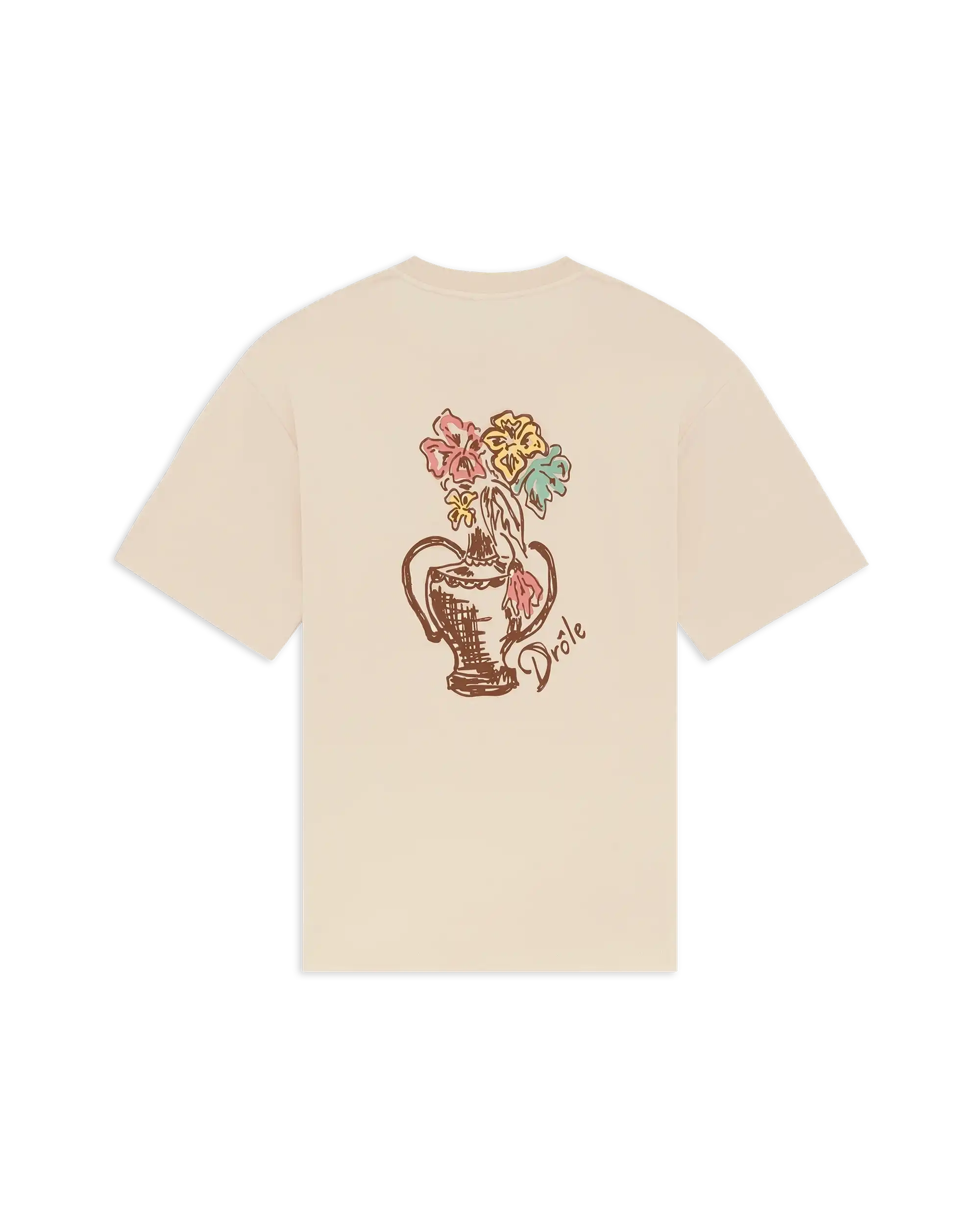 Drôle De Monsieur Vase Havana T-Shirt Beige Baumwolle