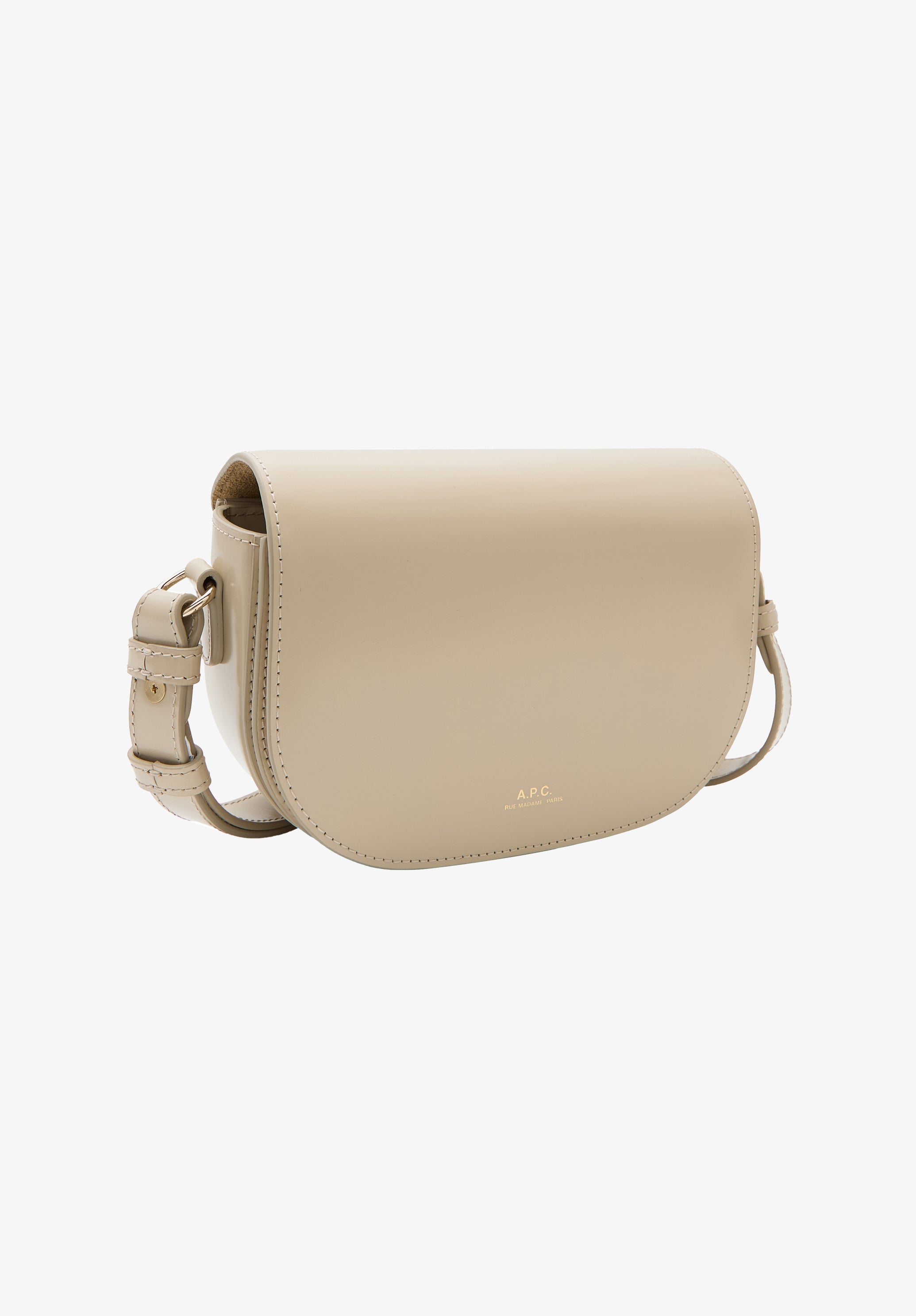 A.P.C. Le B-Side Small Umhängetasche weiß Leder
