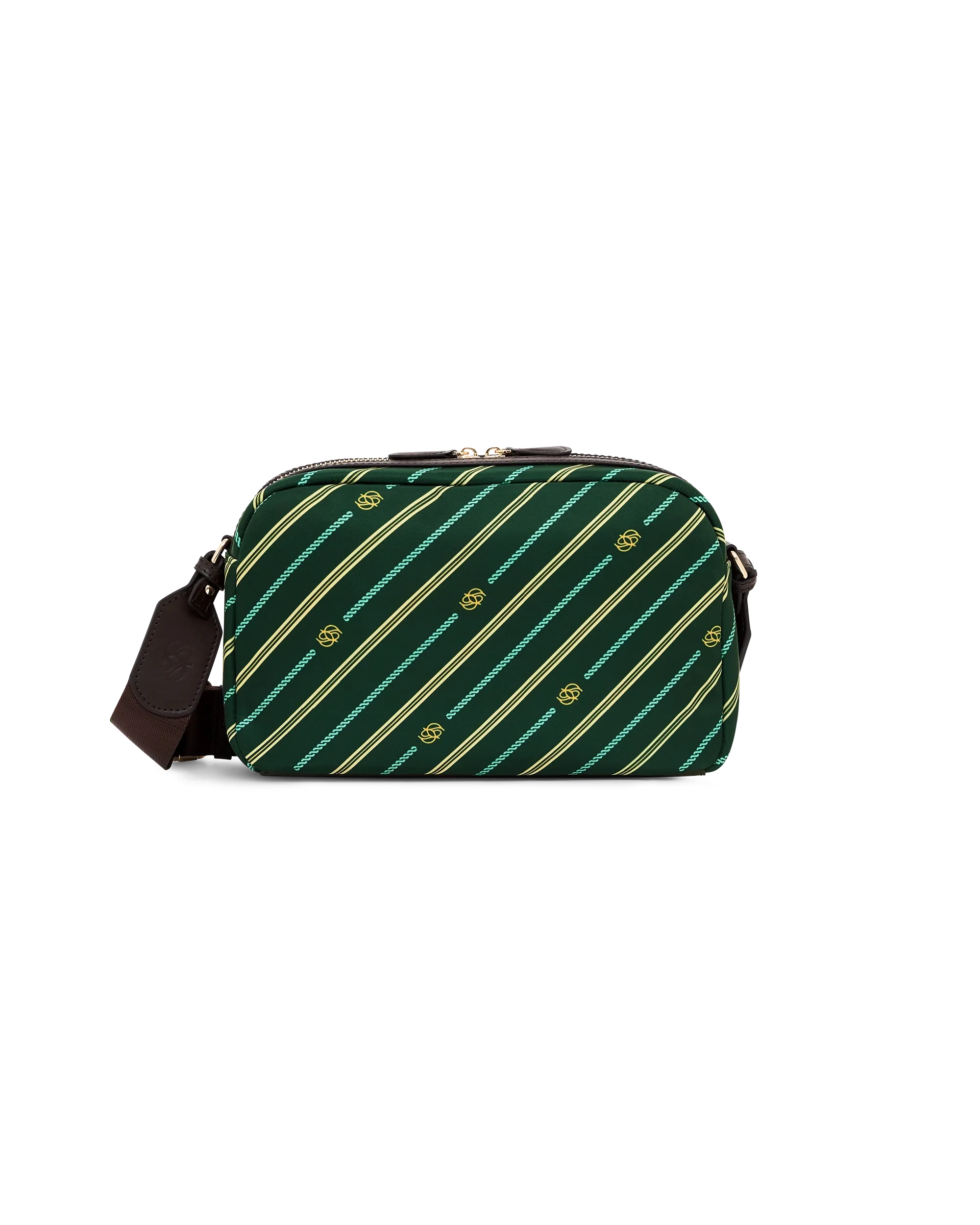 Drôle De Monsieur Monogram Crossbody Tasche Grün