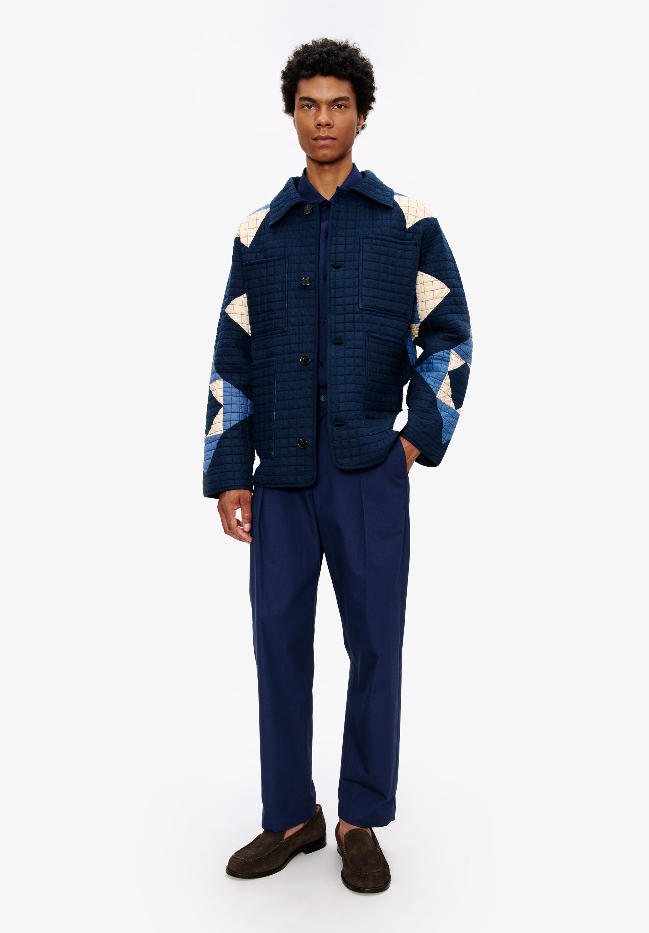 A.P.C. Jacke Quiltée Steppjacke Blau T2 weit