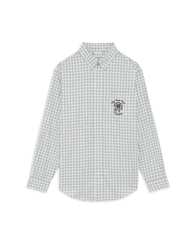 Drôle de Monsieur Chemise Carreaux Hemd Grün Baumwolle