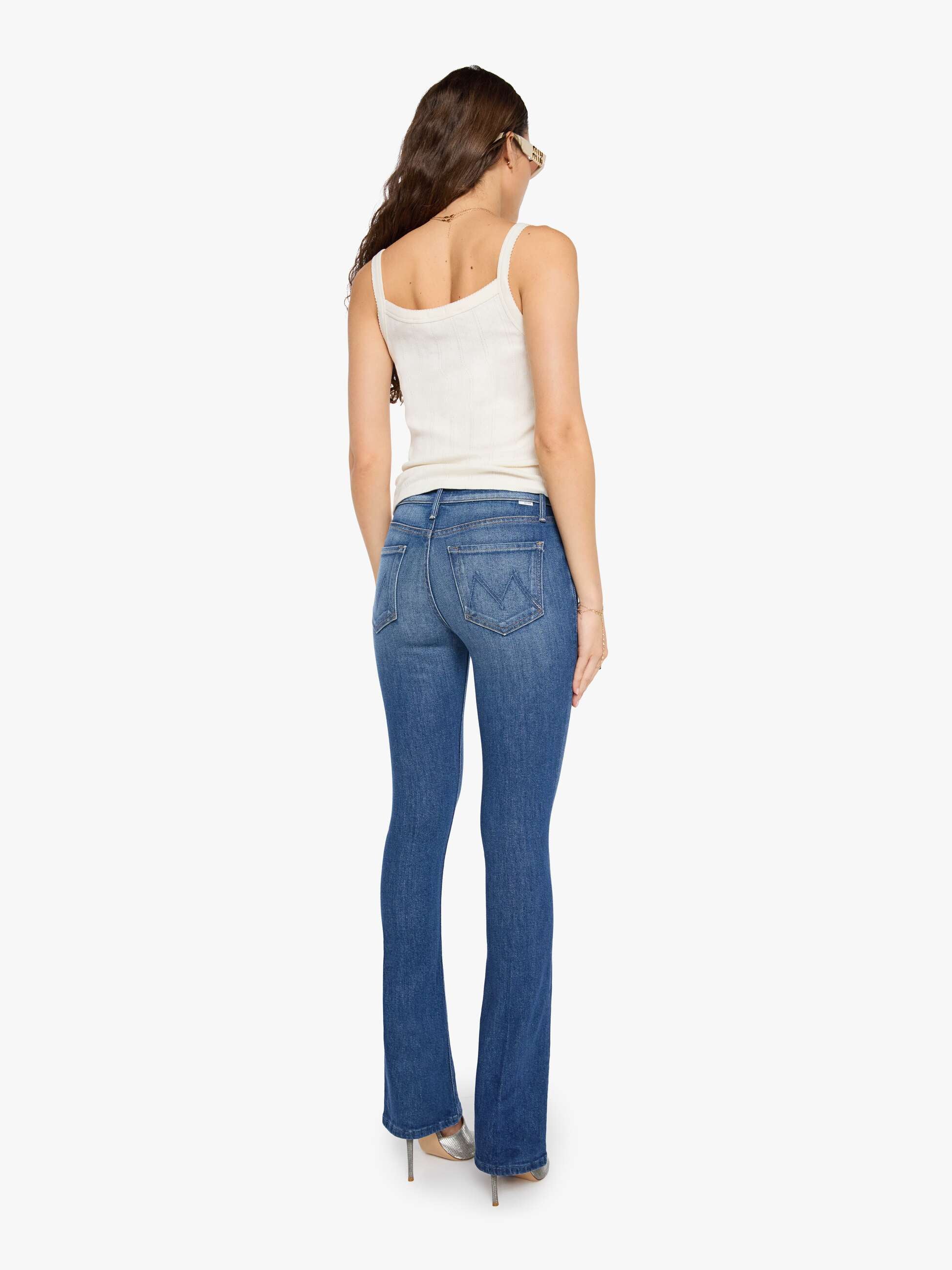 Mother The Runaway Damenjeans Deluxe Edition Mittelblau