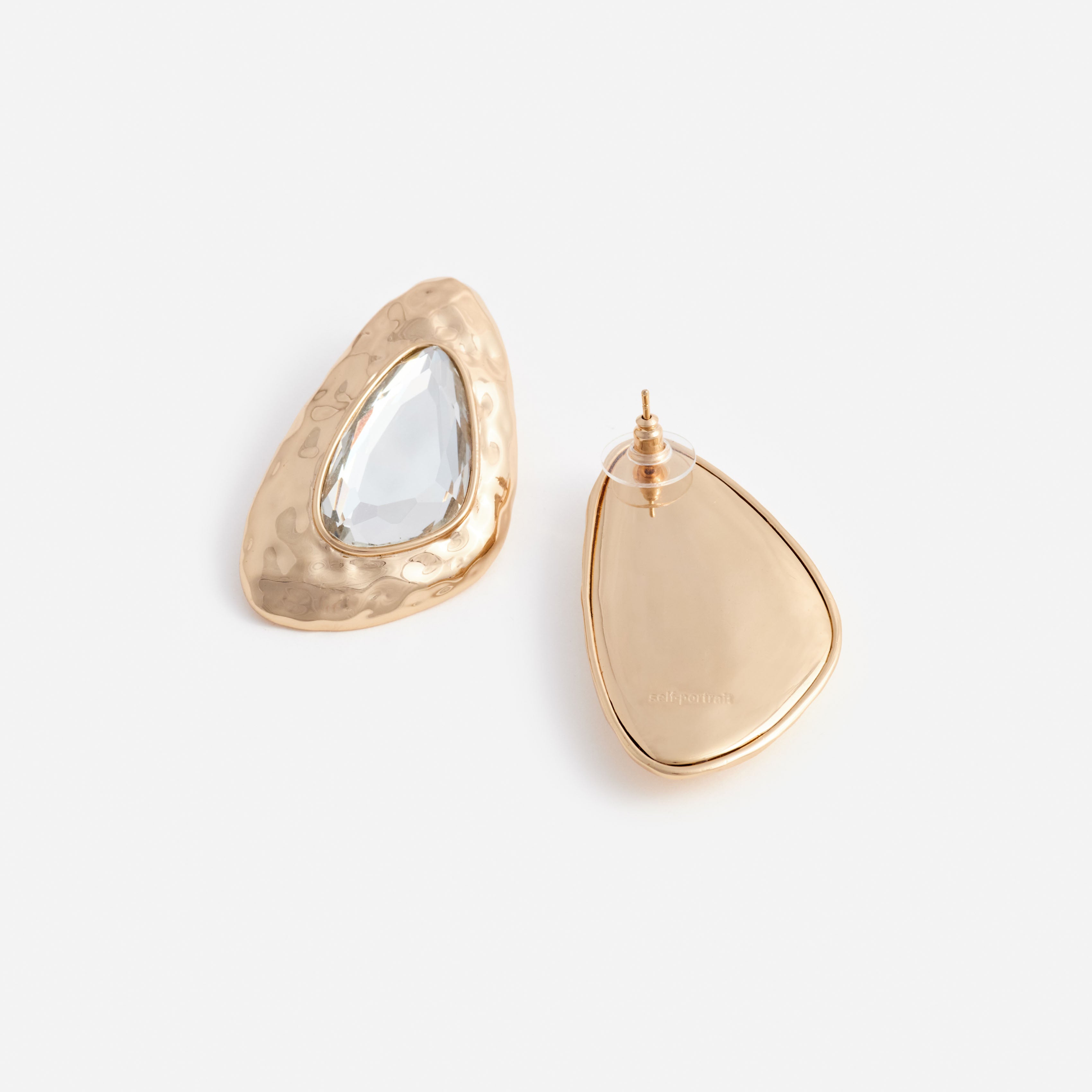 Self Portrait Hammered Gold Crystal Ohrringe Gold One Size