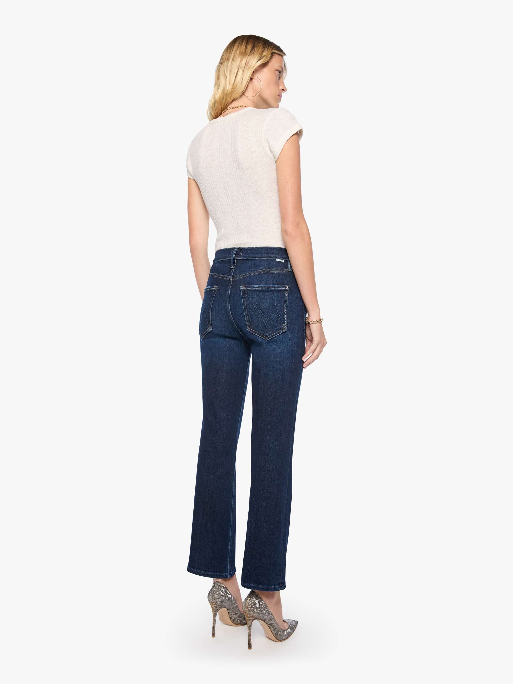 Mother The Tripper Flood Jeans Hard Stop Honey Stretch