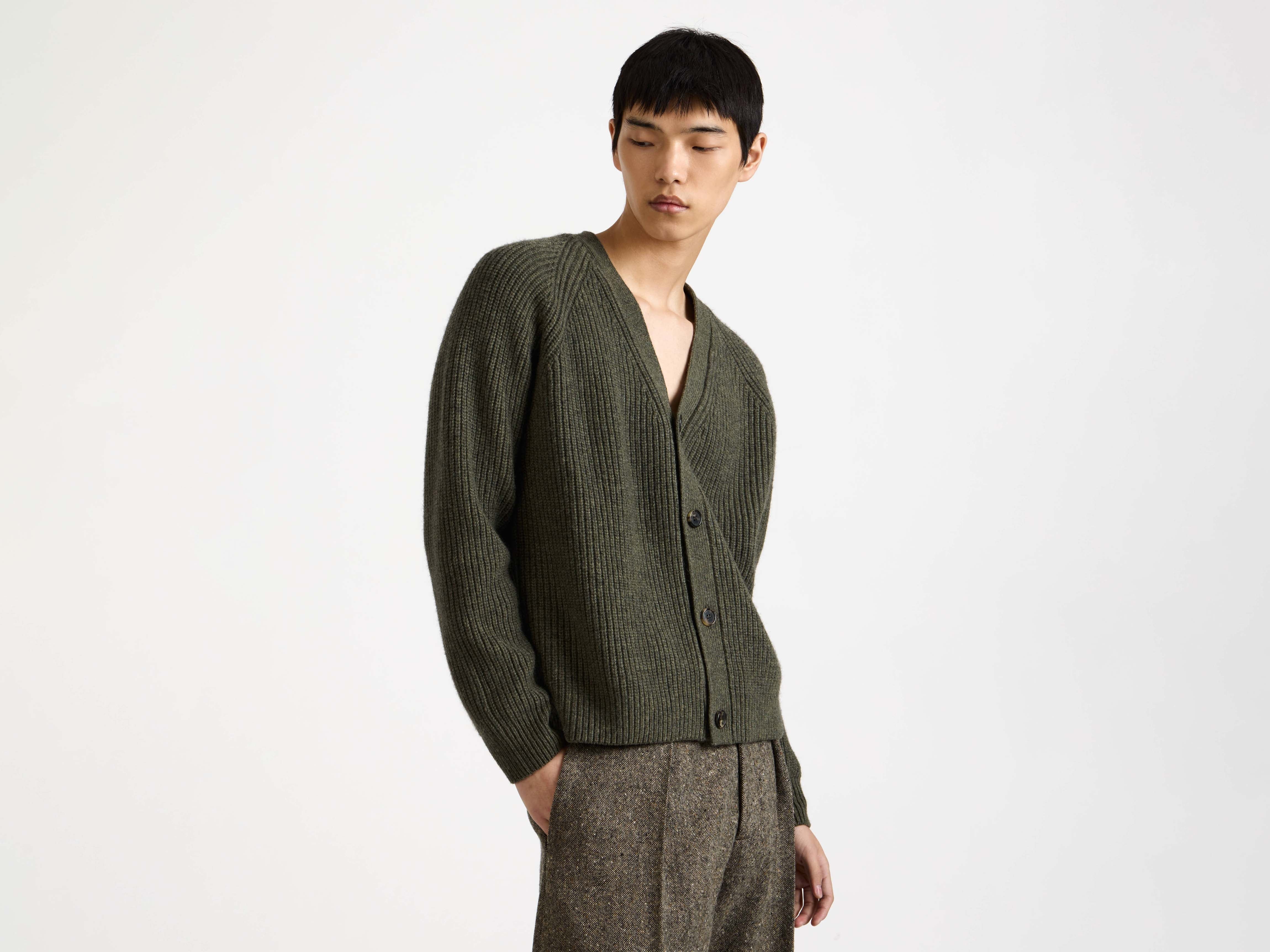 J.W.Anderson V-Neck Cardigan Strickjacke Herren Hunter Green M