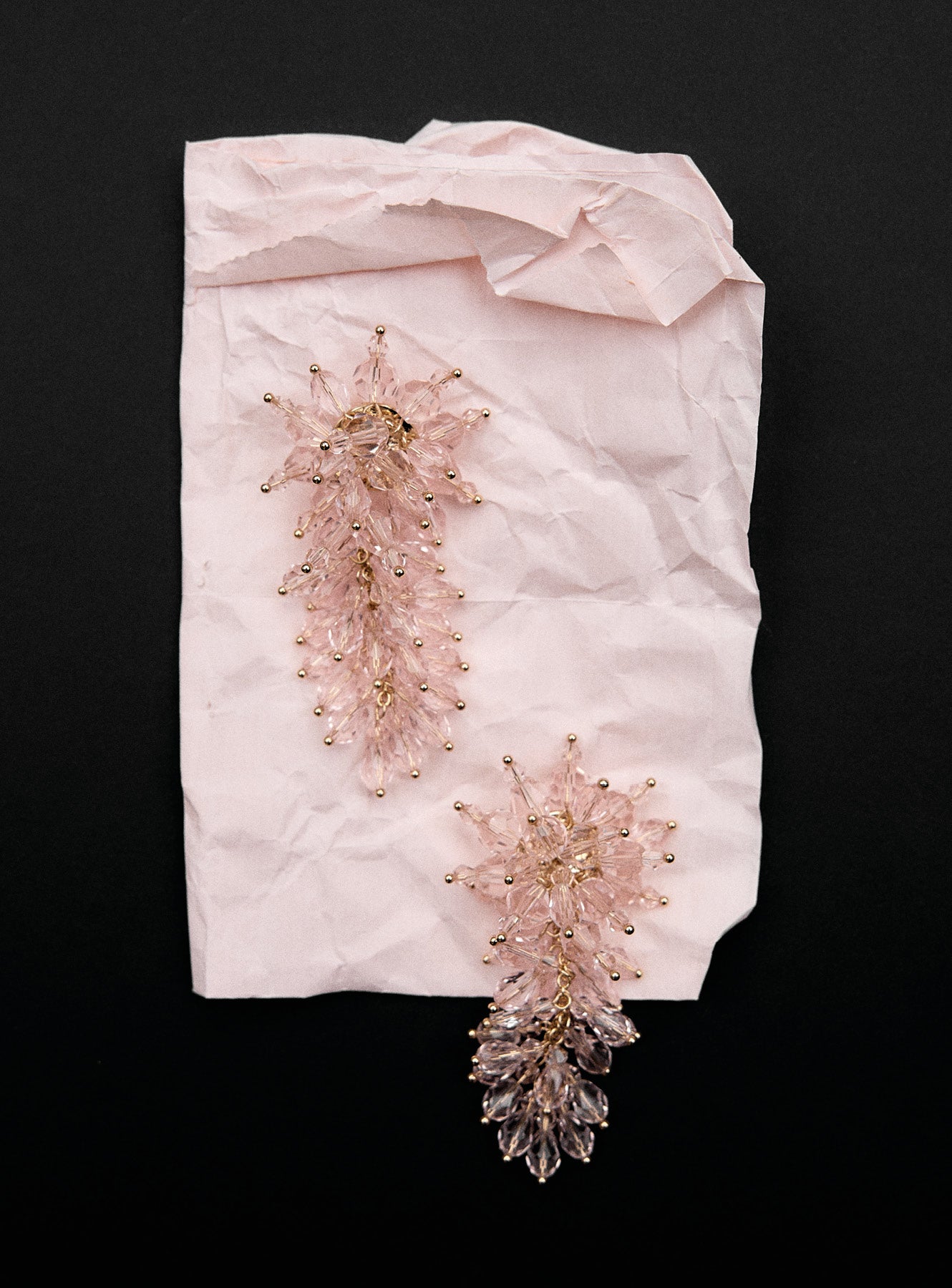 Self Portrait Jewellery Ohrringe Rosa Kristall Cluster