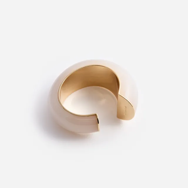 Self Portrait Cream Resin Cuff Armreif Creme Gold