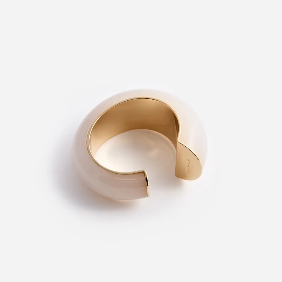 Self Portrait Cream Resin Cuff Armreif Creme Gold