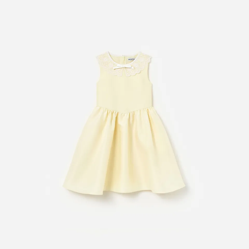 Self Portrait Yellow Taffeta Kinderkleid gelb 6/7