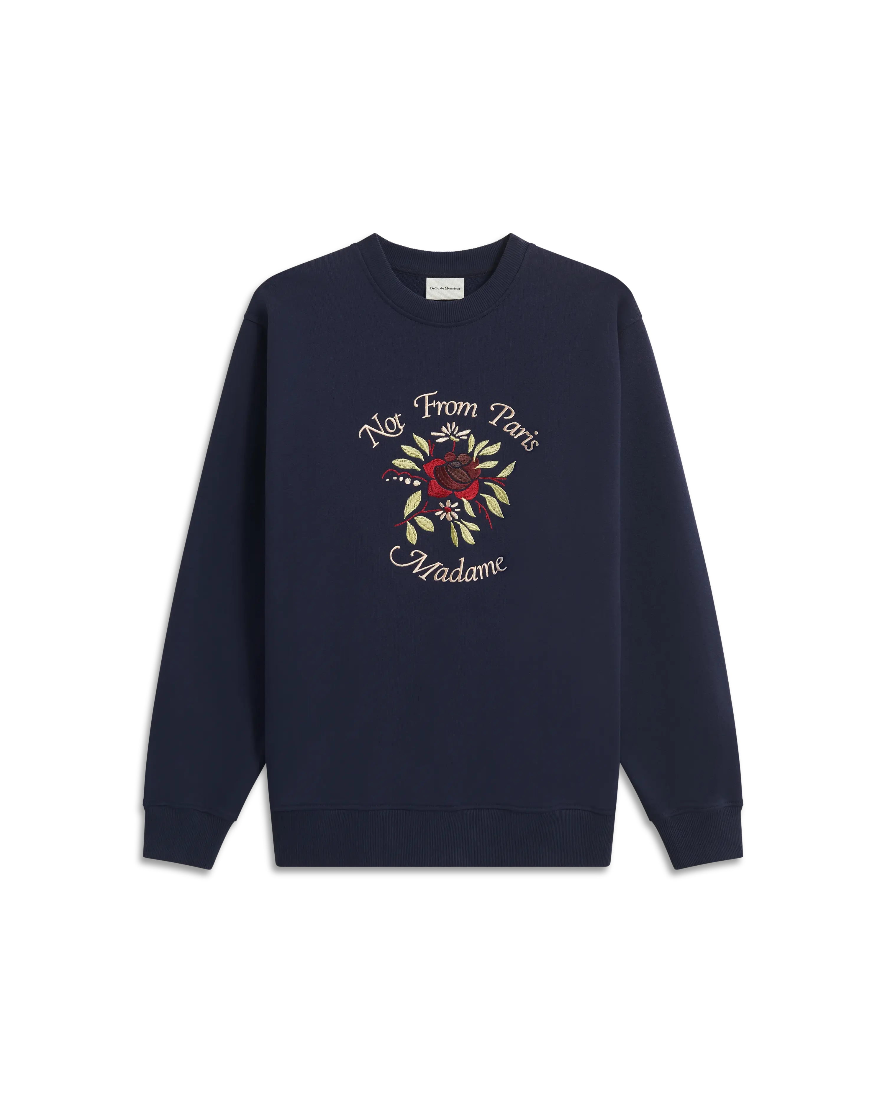Drôle De Monsieur Le Sweatshirt Slogan Rose Sweatshirt Navy