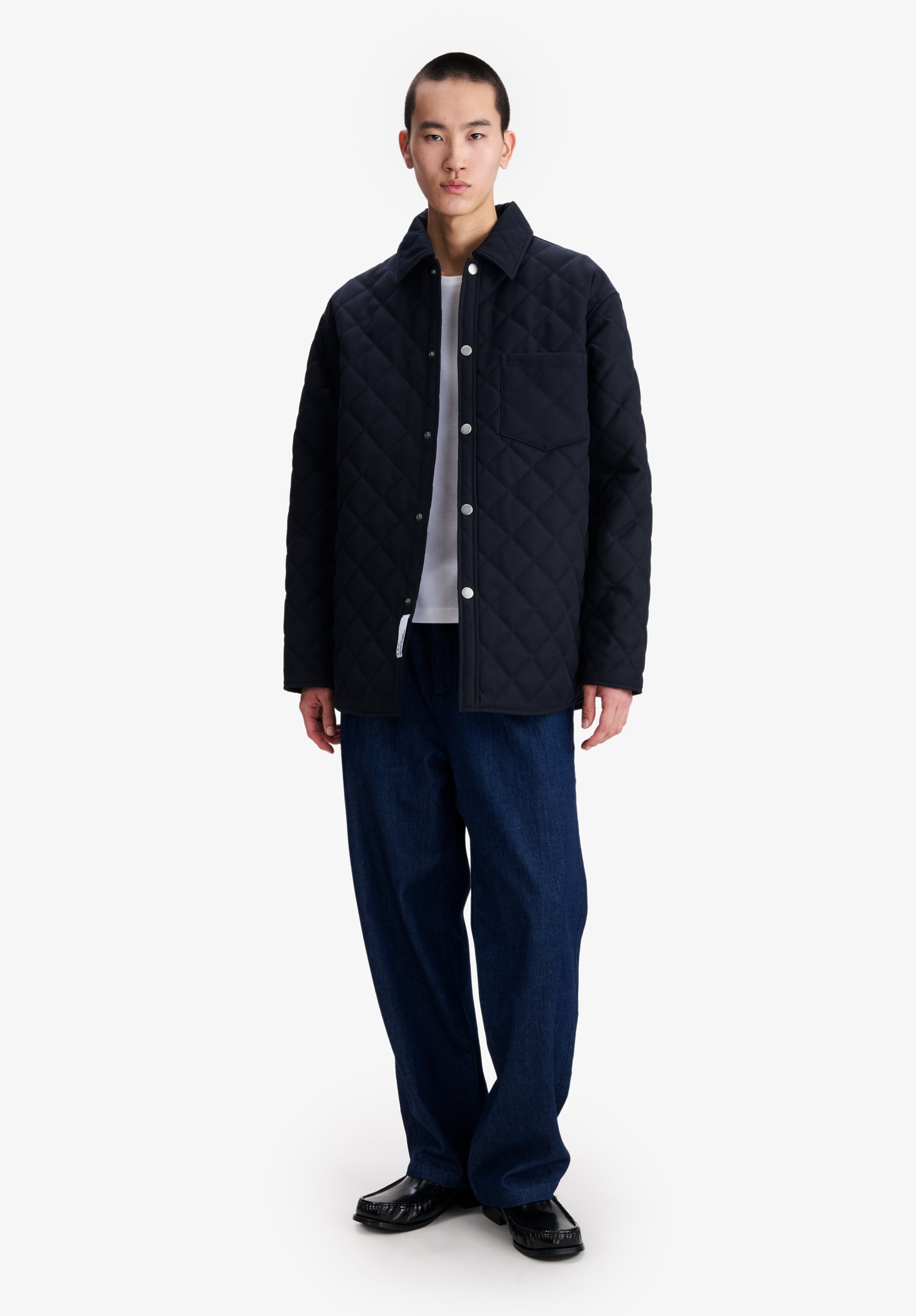 A.P.C. Weite Bundfaltenhose Denim Hose Gr. 44 Bio-Baumwolle