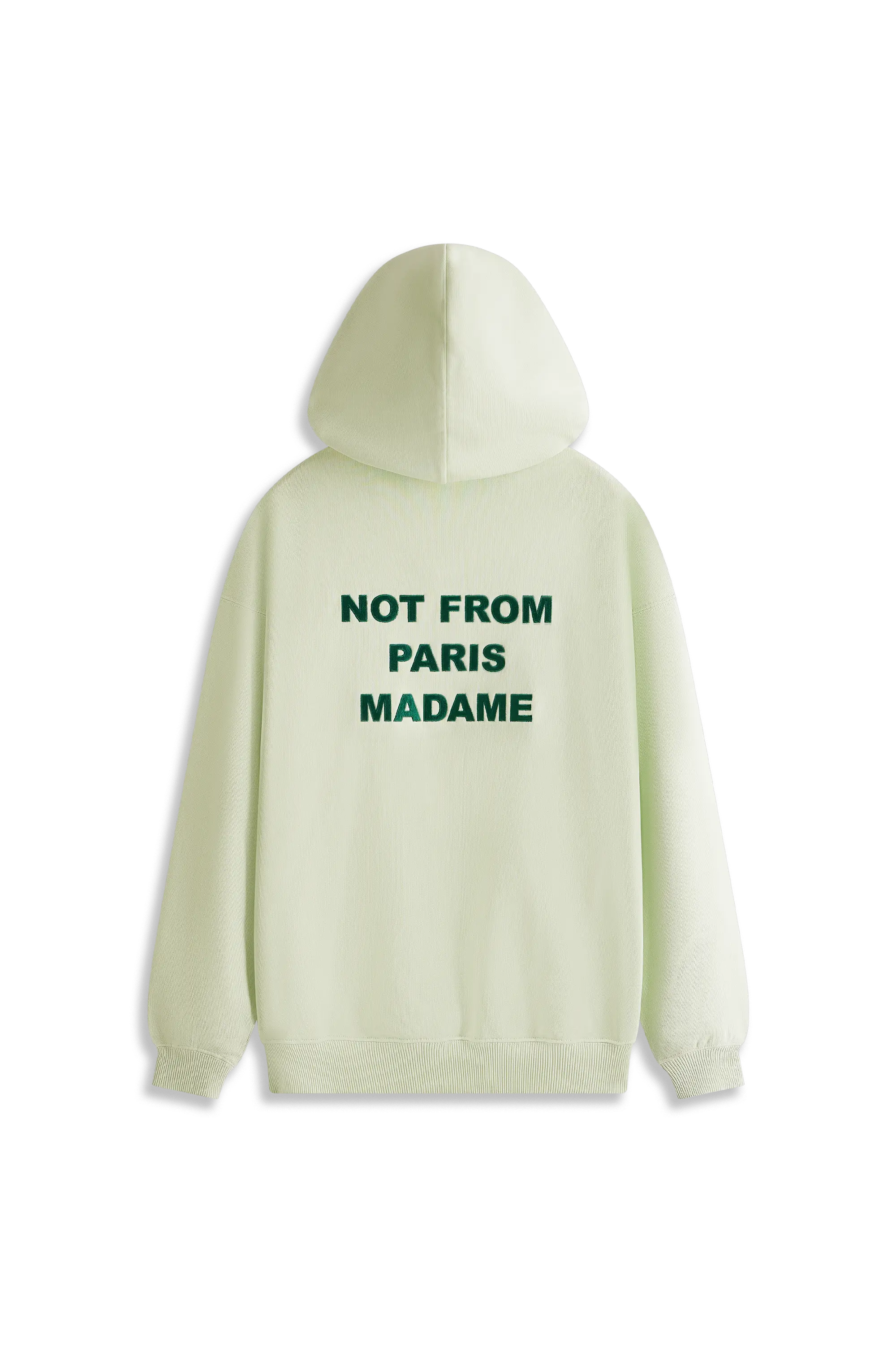 Drôle De Monsieur Le Hoodie Slogan Kapuzenpullover Hellgrün