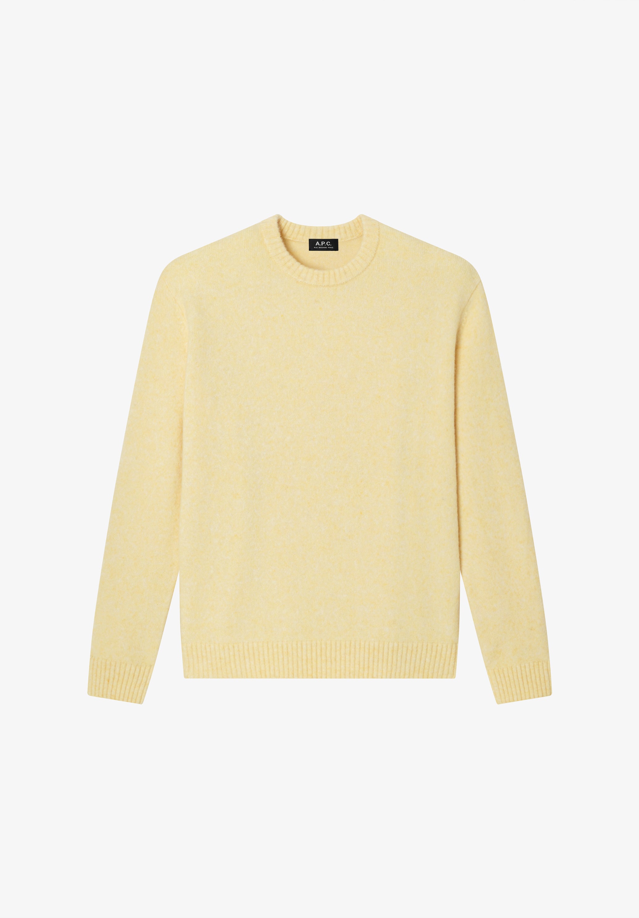 A.P.C. Pullover M hellgelb weit Rundhals