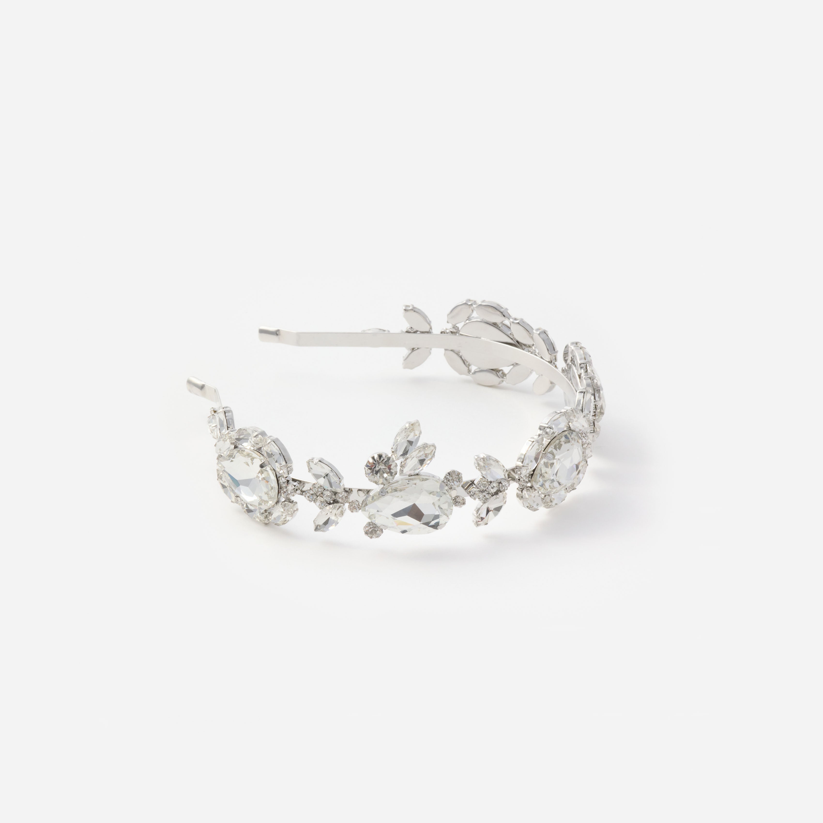 Self Portrait Multi Crystal Headband Silber Kristall