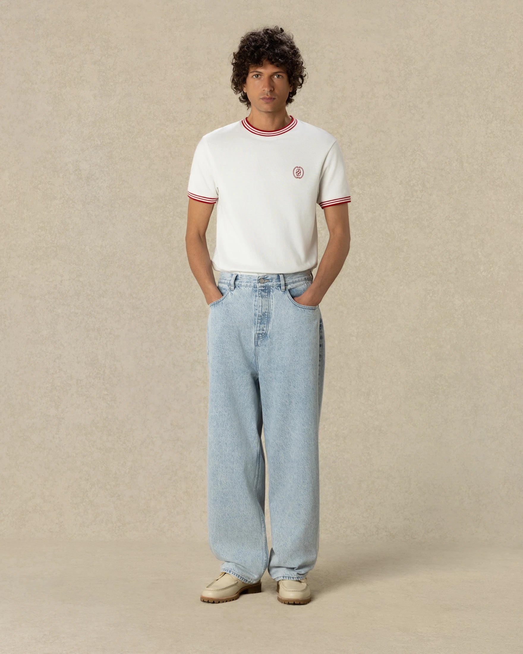 Drôle De Monsieur D Mirror Piqué T-Shirt Off White