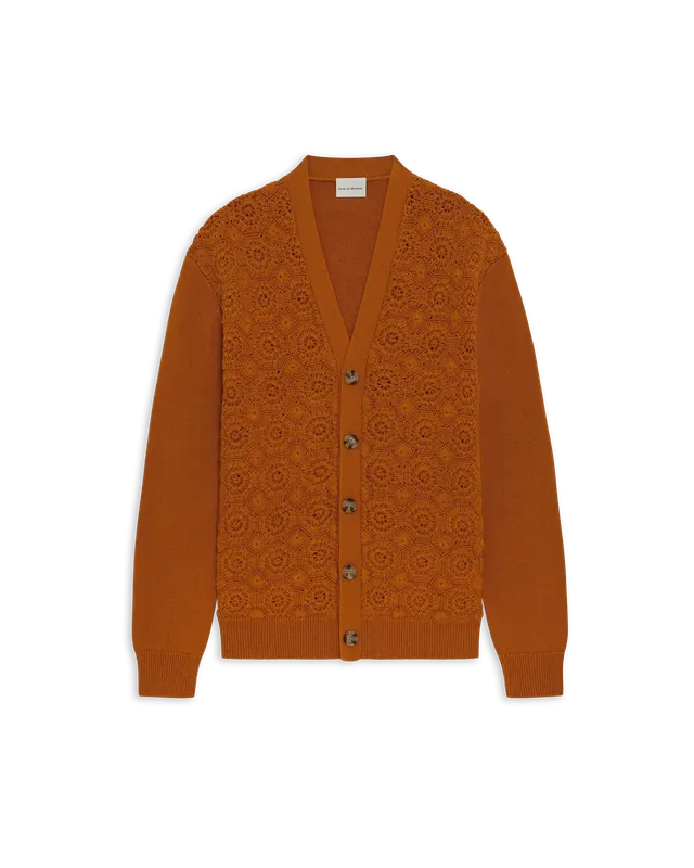 Drôle De Monsieur Maille Cardigan dunkelorange Baumwolle