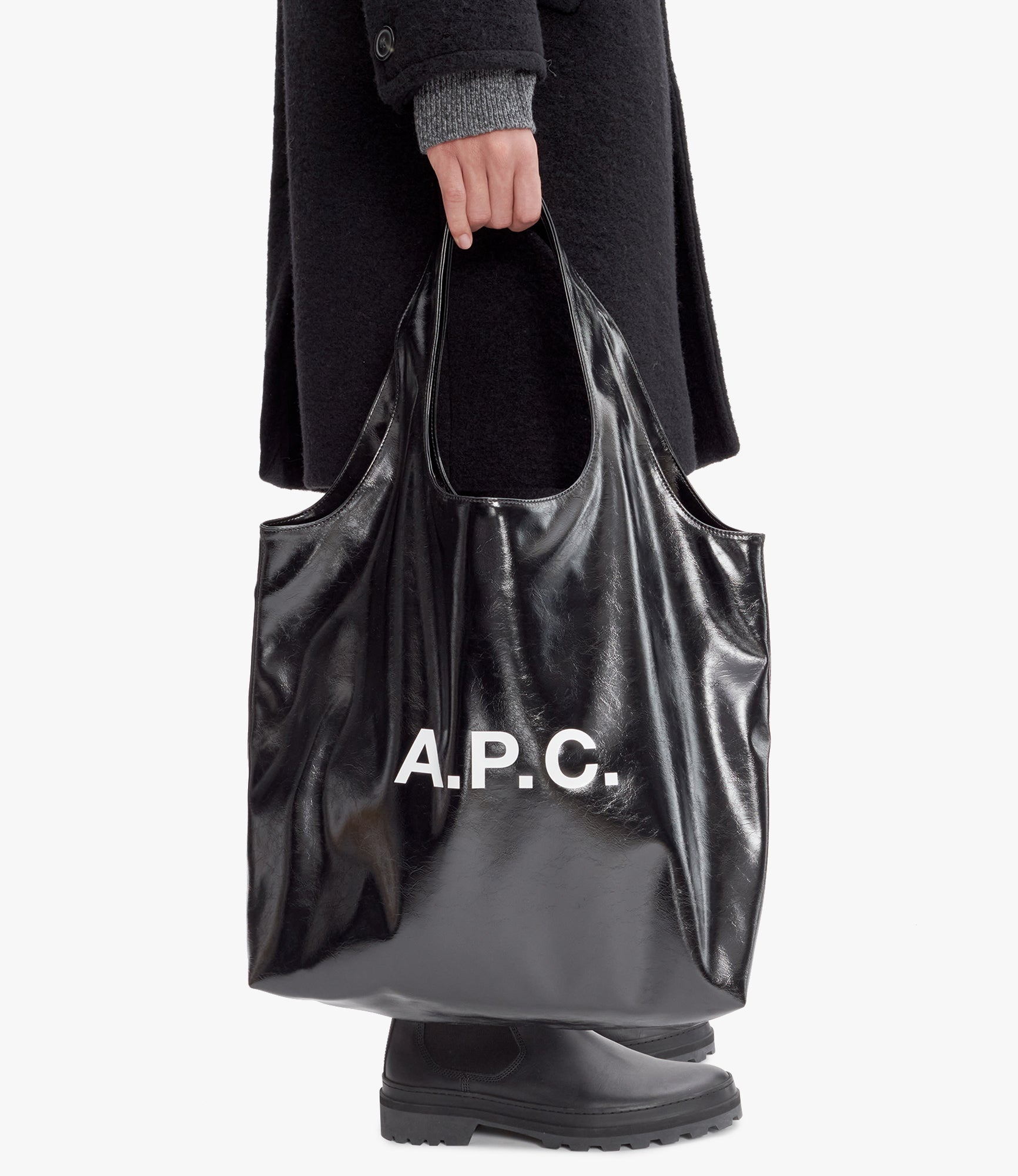 A.P.C. Ninon Stoffbeutel Tote Bag Recycling mit Reissverschluss