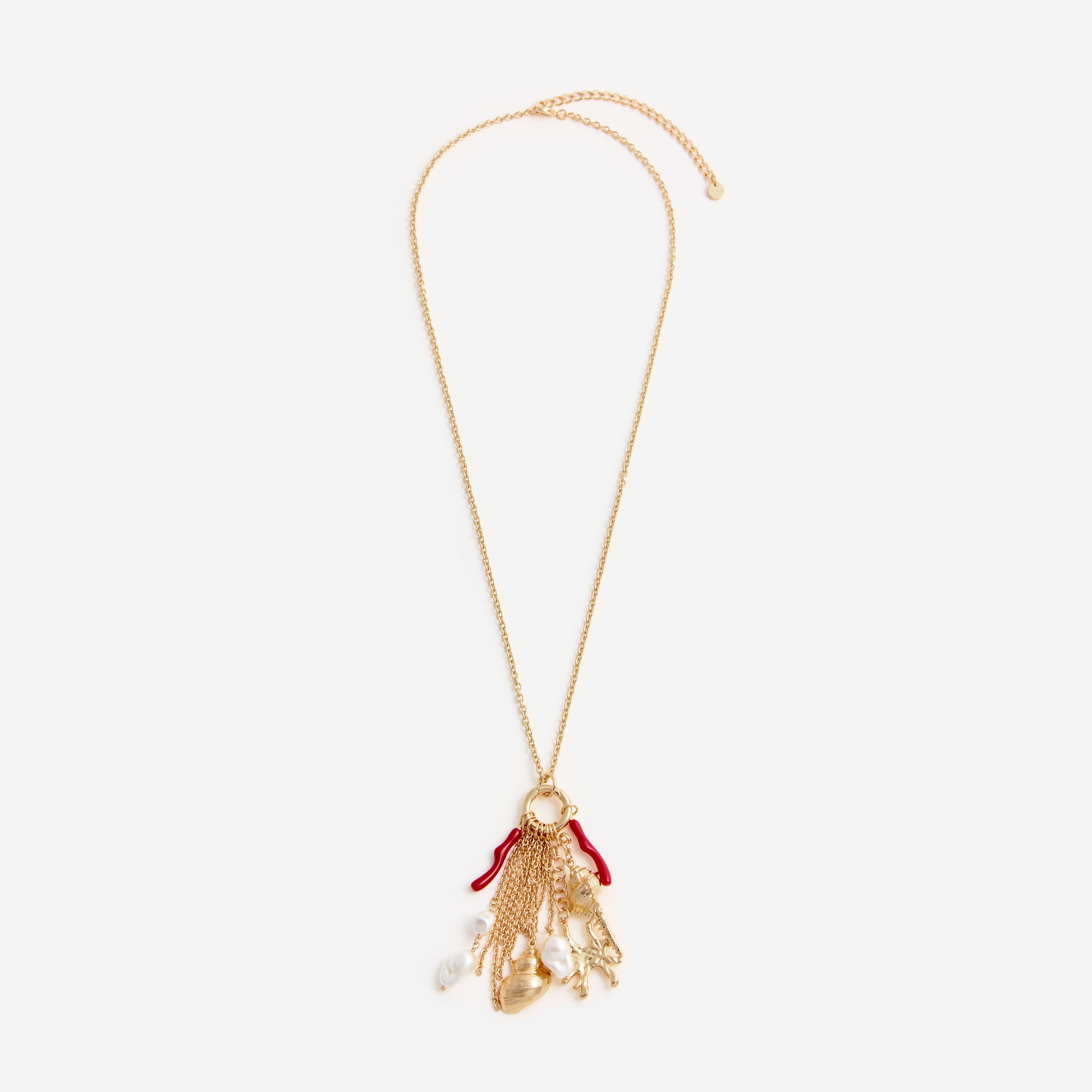 Self Portrait Gold Coral Charm Cluster Halskette Gold