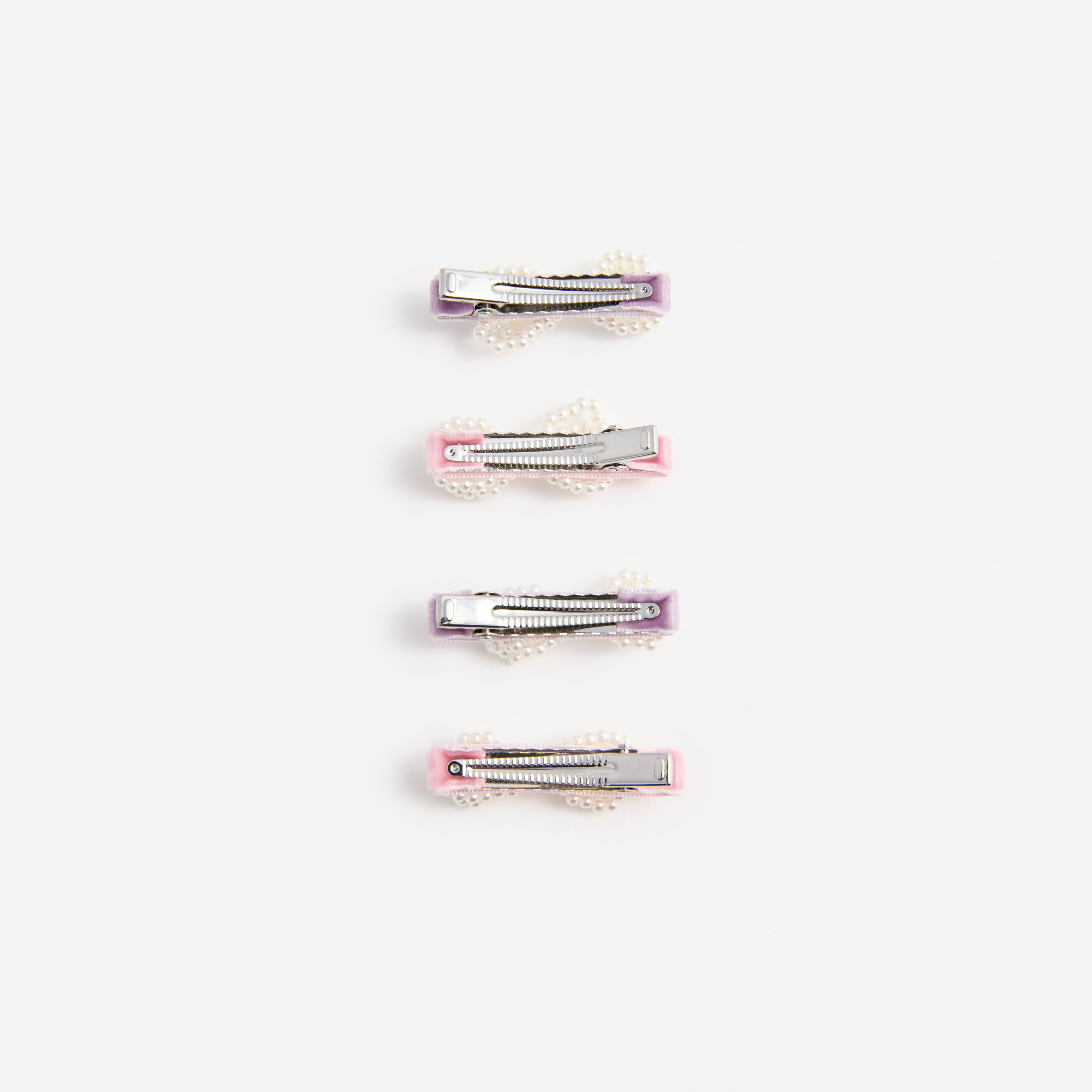Self Portrait Multi Velvet Pearl Bow Haarspangen Multi