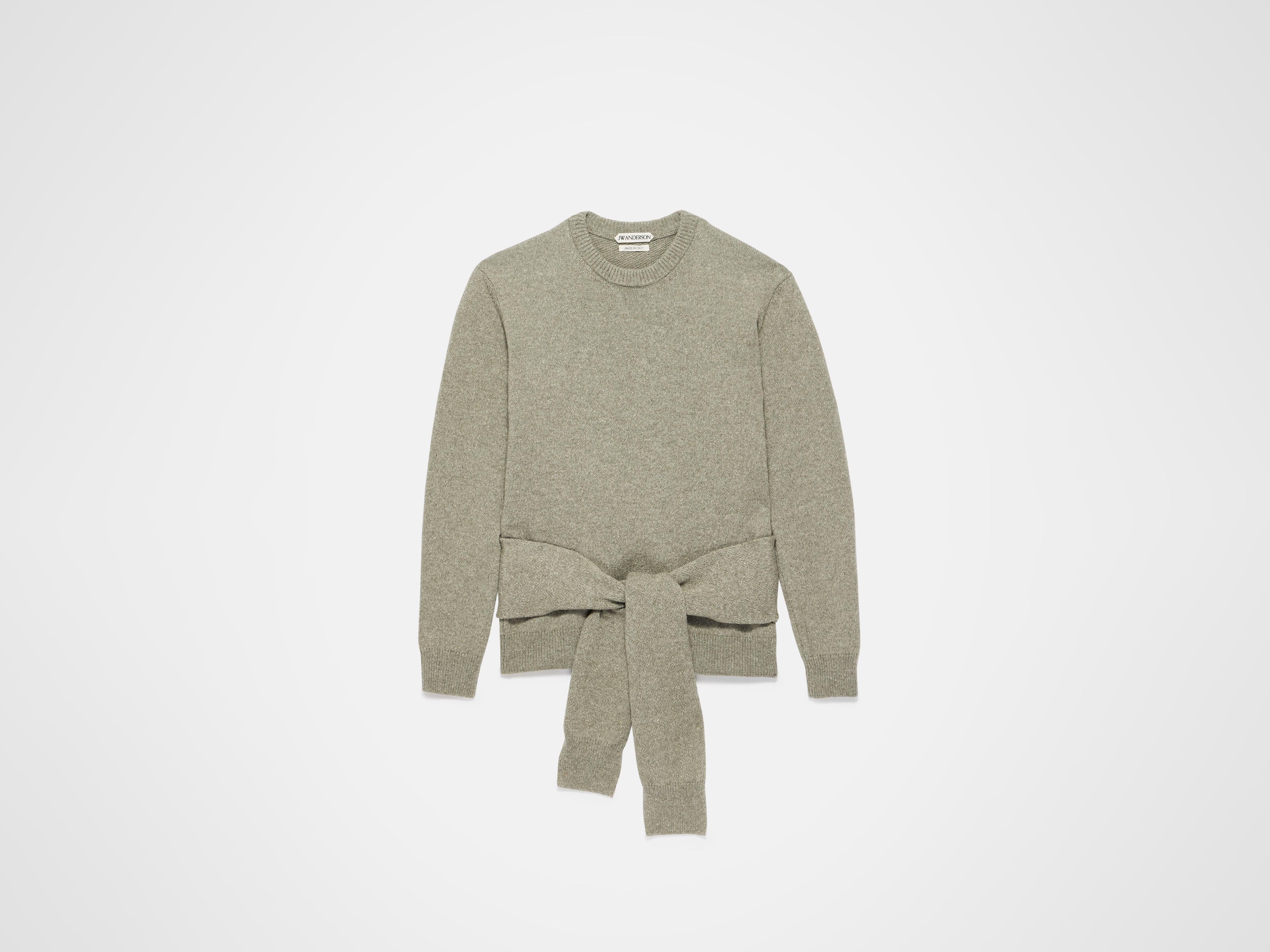 J.W.Anderson Sleeve-Tie Jumper Strickpullover Salbei