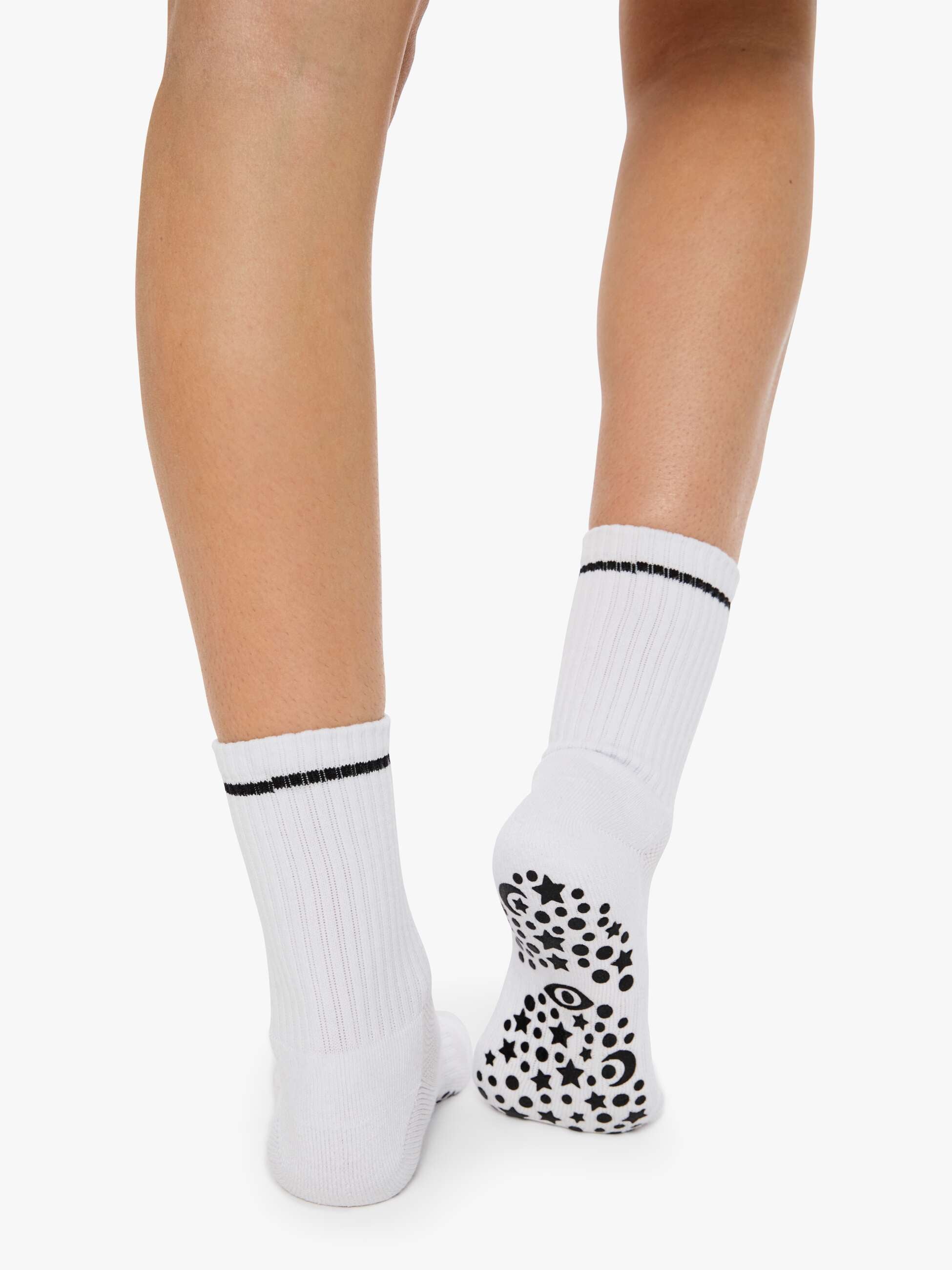 Mother Accessories MF Pilates Socken Weiss Grip Sohle