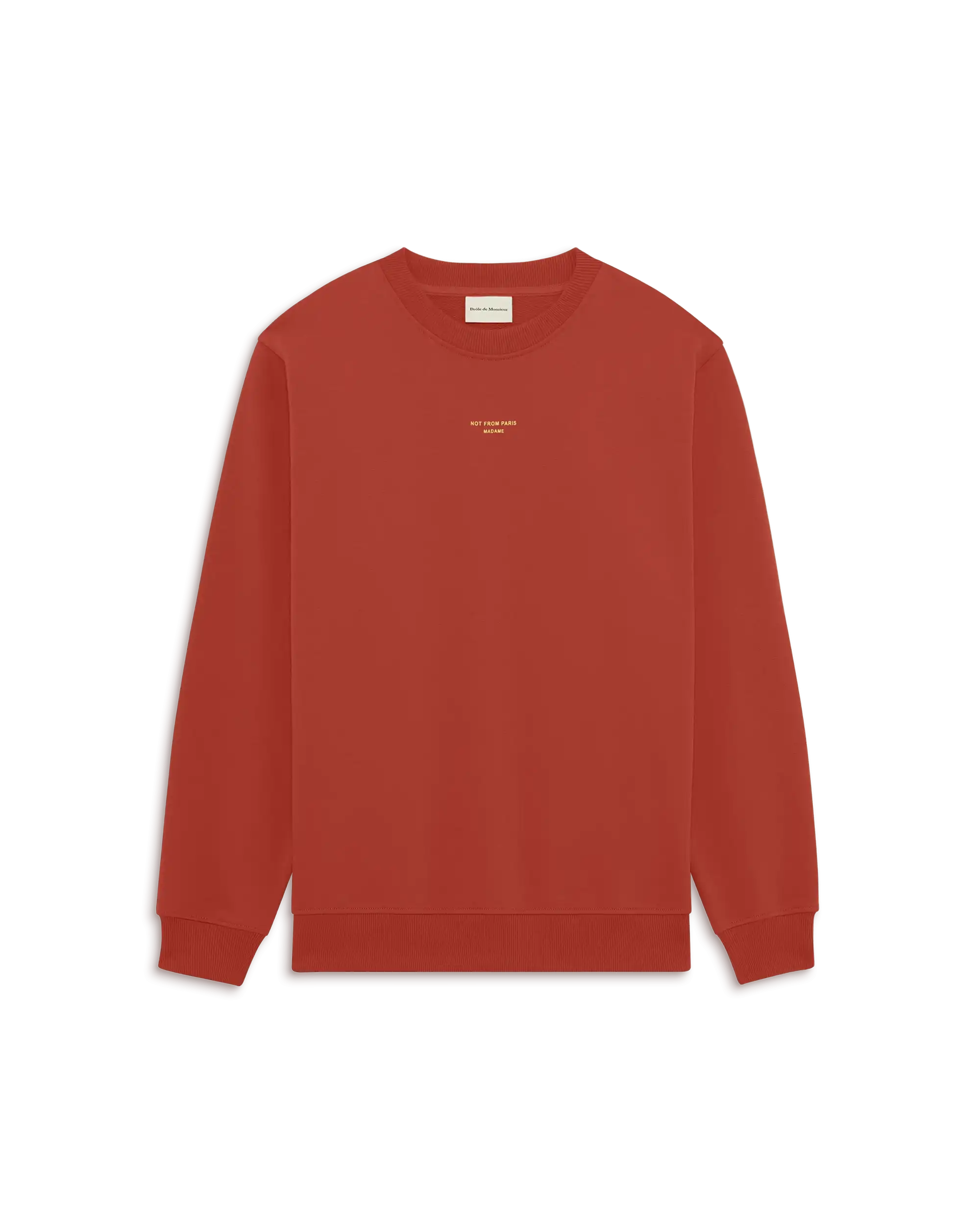 Drôle De Monsieur Sweatshirt Slogan Classique Sweatshirt Rot Baumwolle