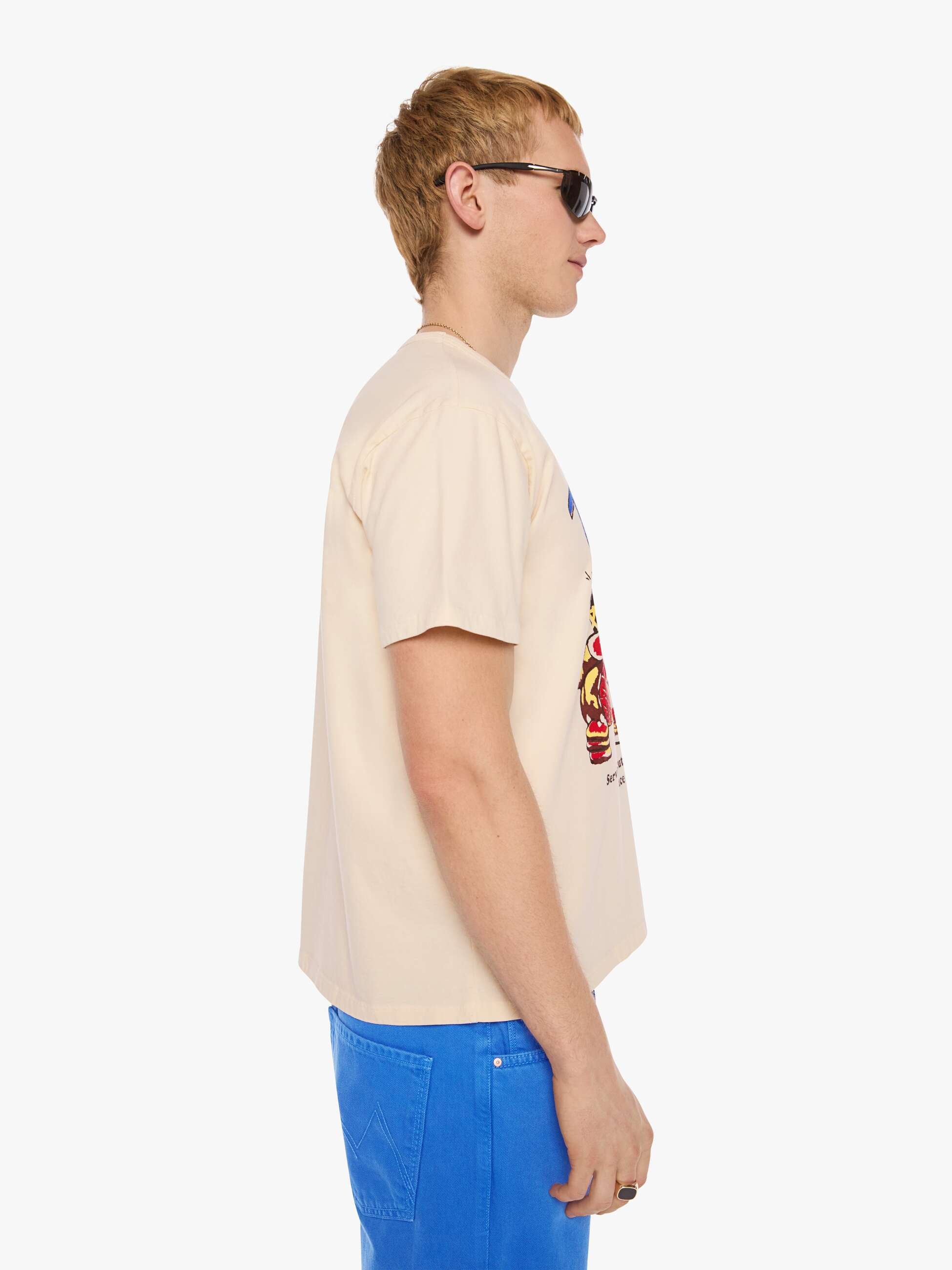 Mother The Lowdown T-Shirt Tipsy Butcher creme Oversize