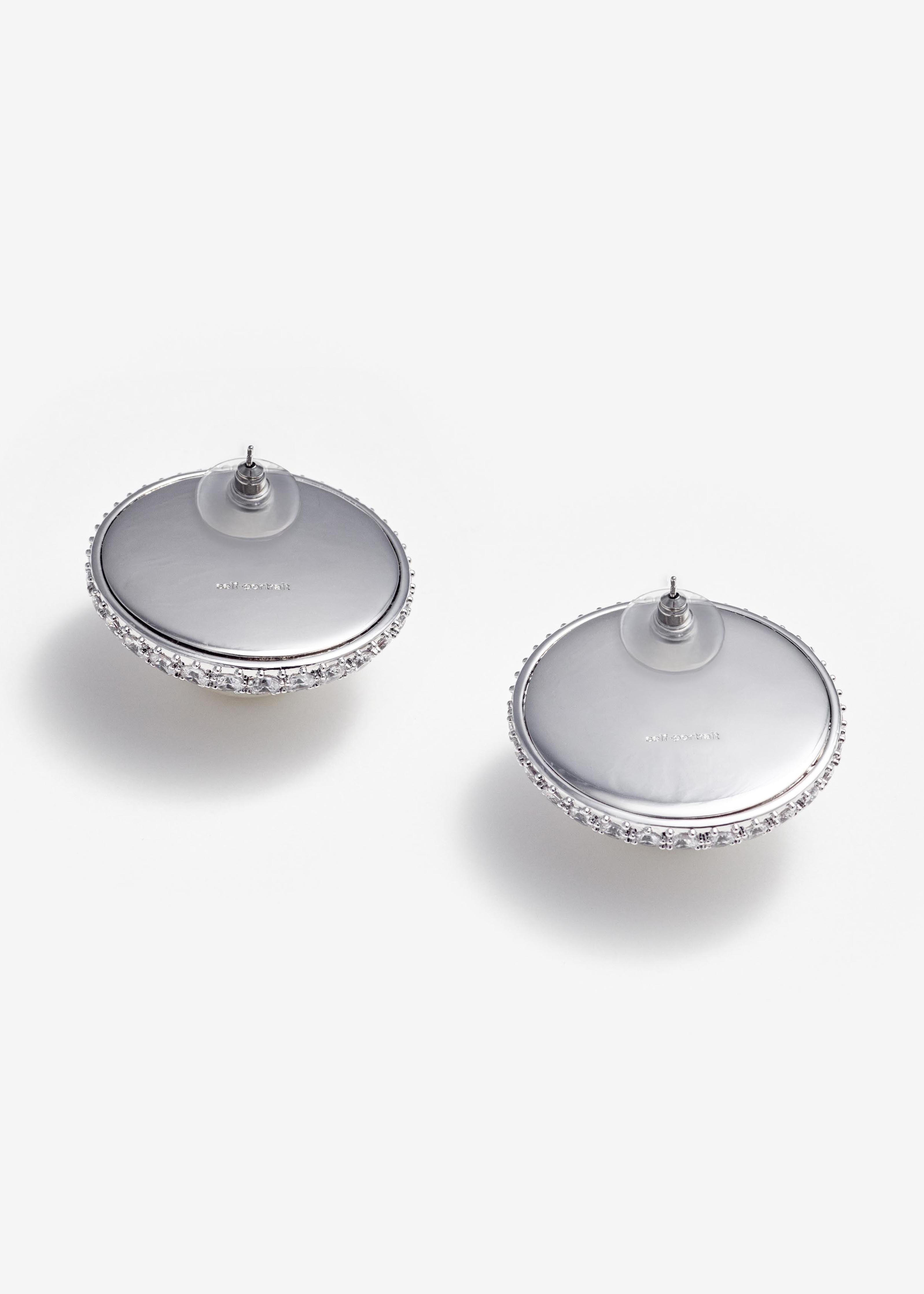 Self-Portrait Crystal Pearl Ohrringe silber Perle