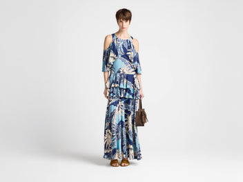 J.W.Anderson Babydoll Kleid Kornblumenblau Leinen