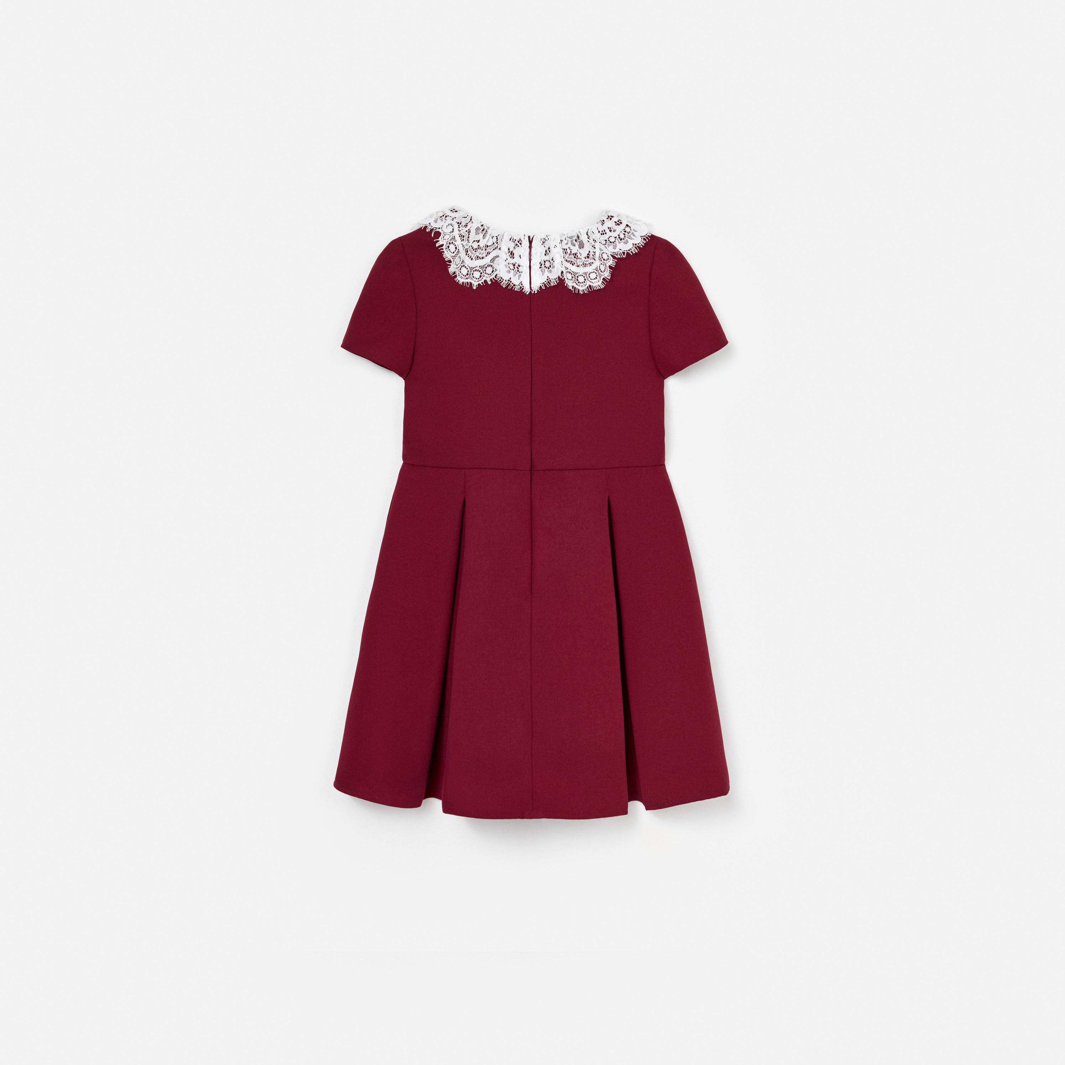 Self Portrait Burgundy Lace Bib Dress Bordeaux