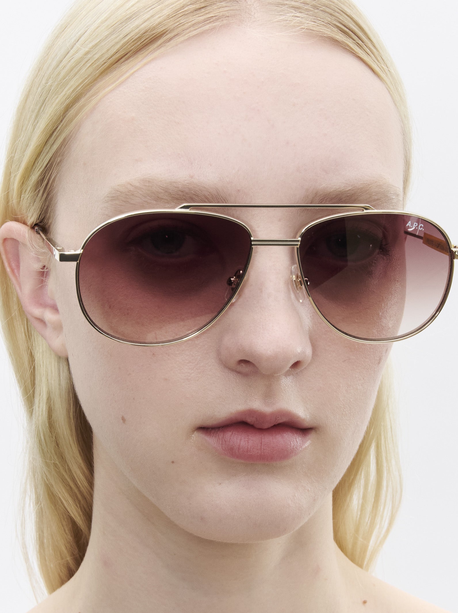 A.P.C. Les Pilotes Sonnenbrille braun TU UV-Schutz
