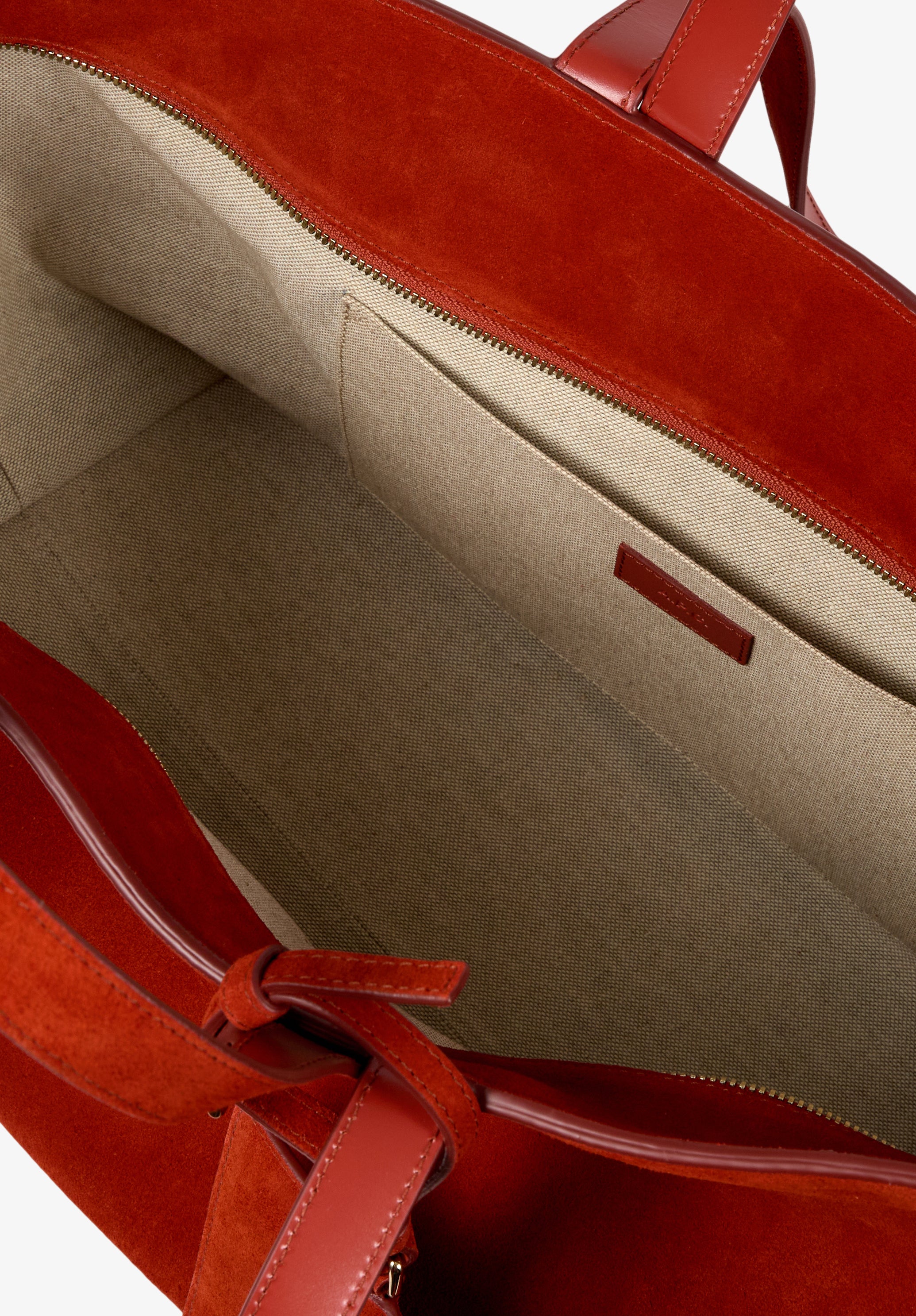 A.P.C. Drummer Tasche TU orange Kalbs-Wildleder