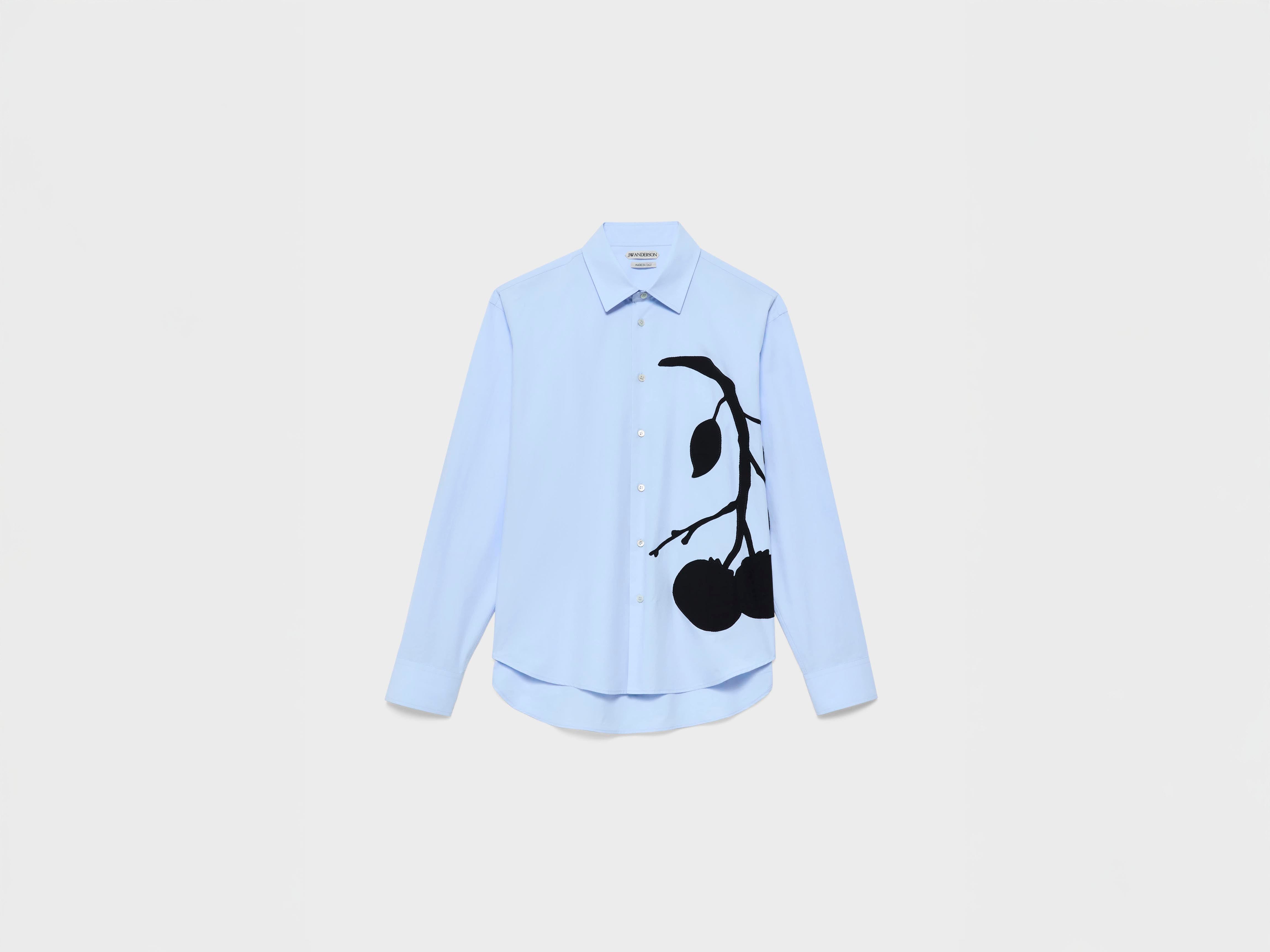 J.W.Anderson Persimmon Applique Shirt Hemd hellblau Baumwolle