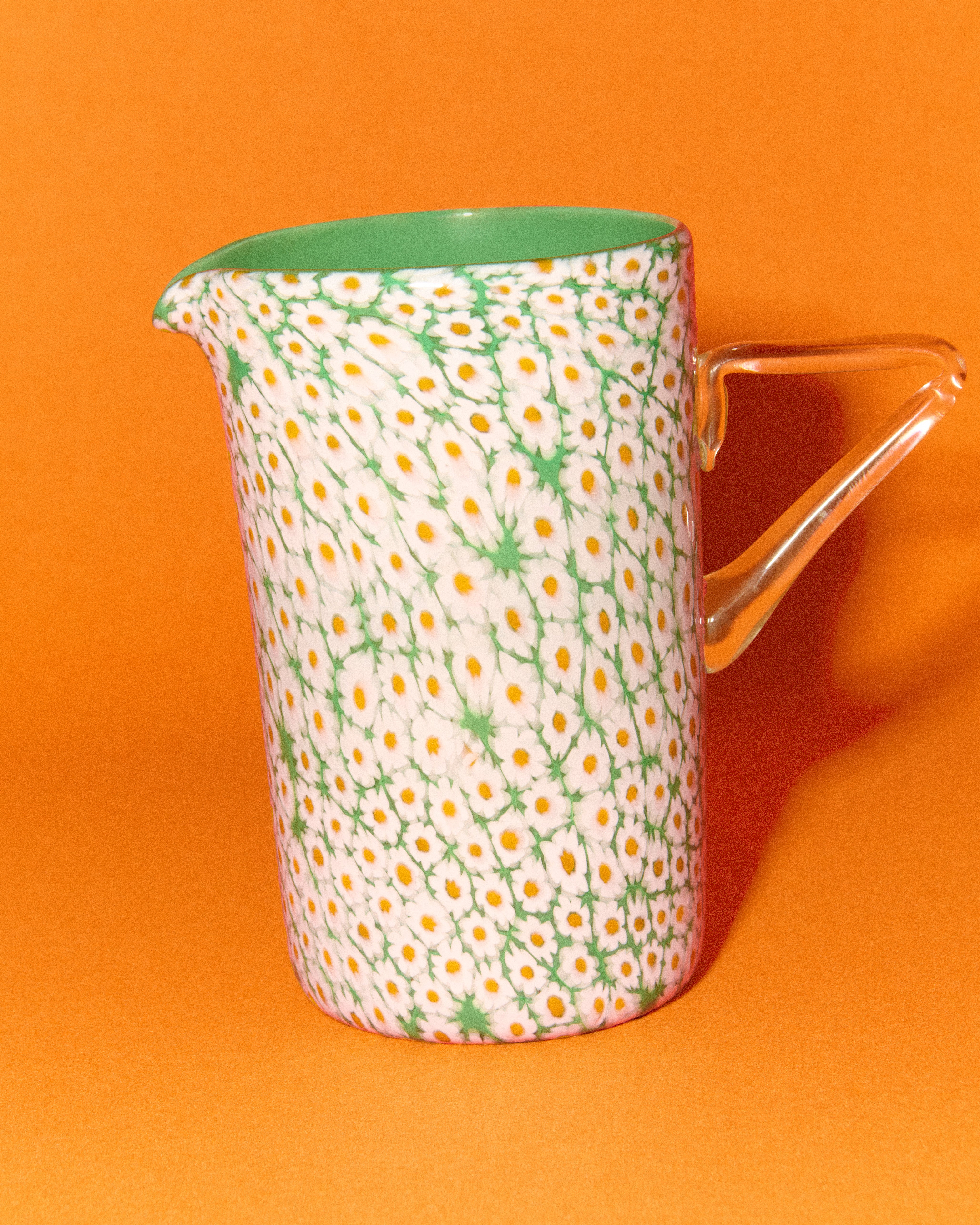 J.W.Anderson Full Murrina Jug Kanne Weiß Grün Murano