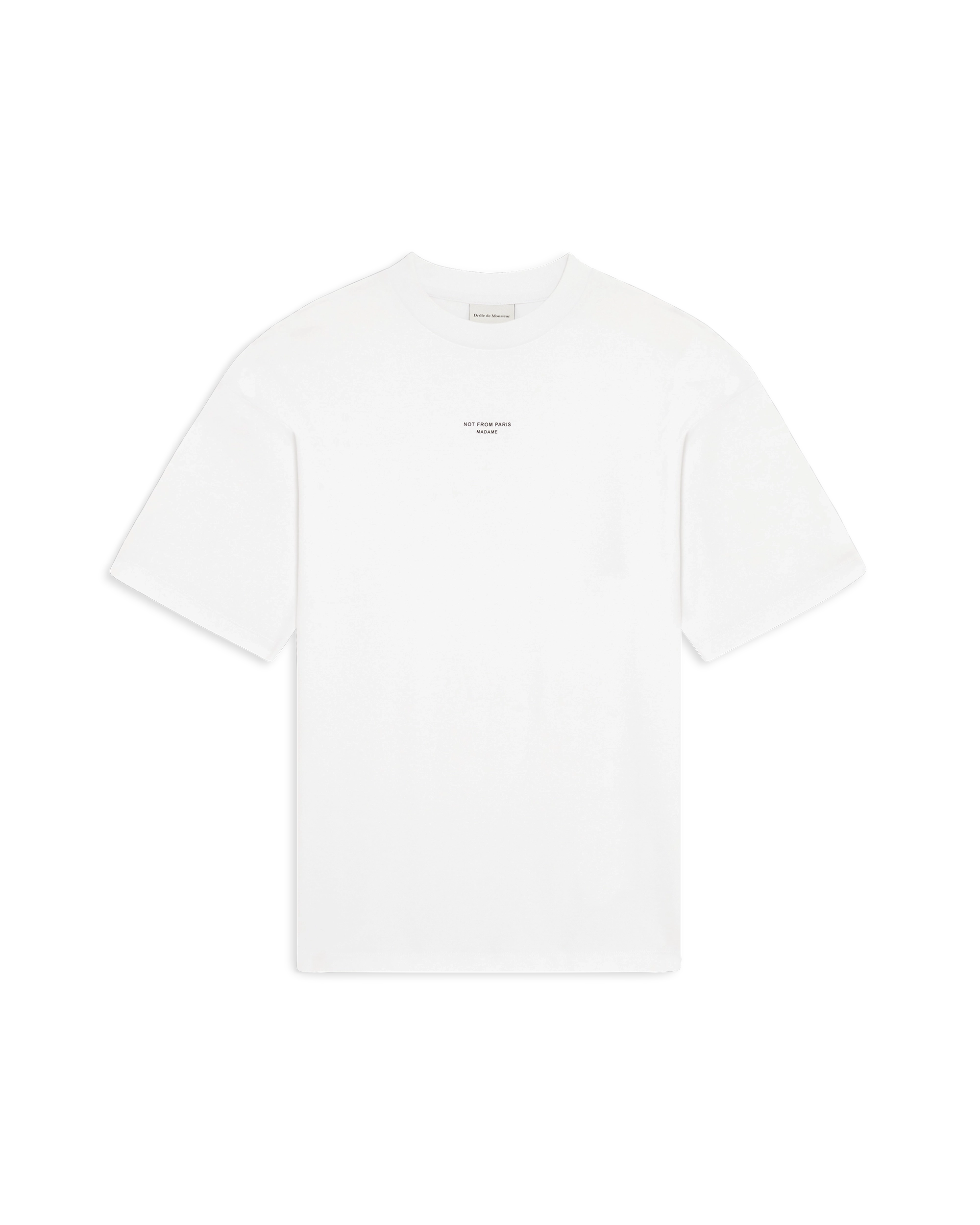 Drôle De Monsieur Le T-Shirt Slogan Classique T-Shirt Weiß Baumwolle