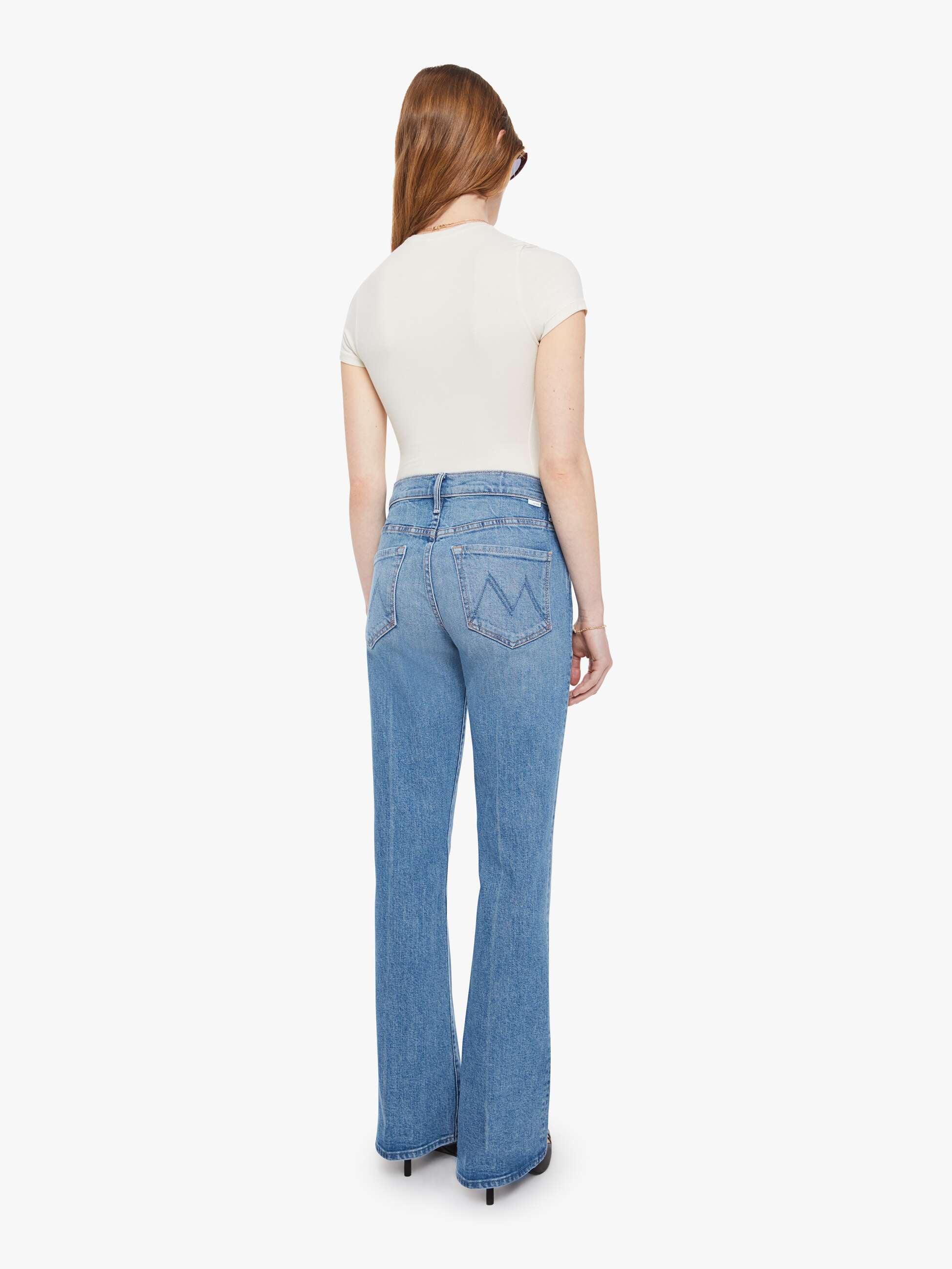 Mother The Outsider Sneak Hokey Pokey Jeans mittelblau