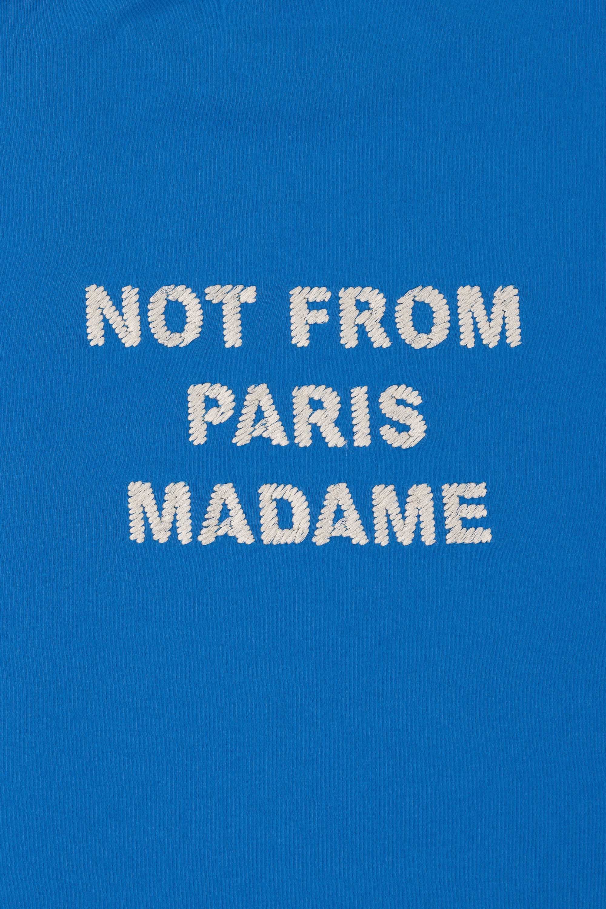 Drôle De Monsieur Le T-Shirt Slogan T-Shirt blau Baumwolle