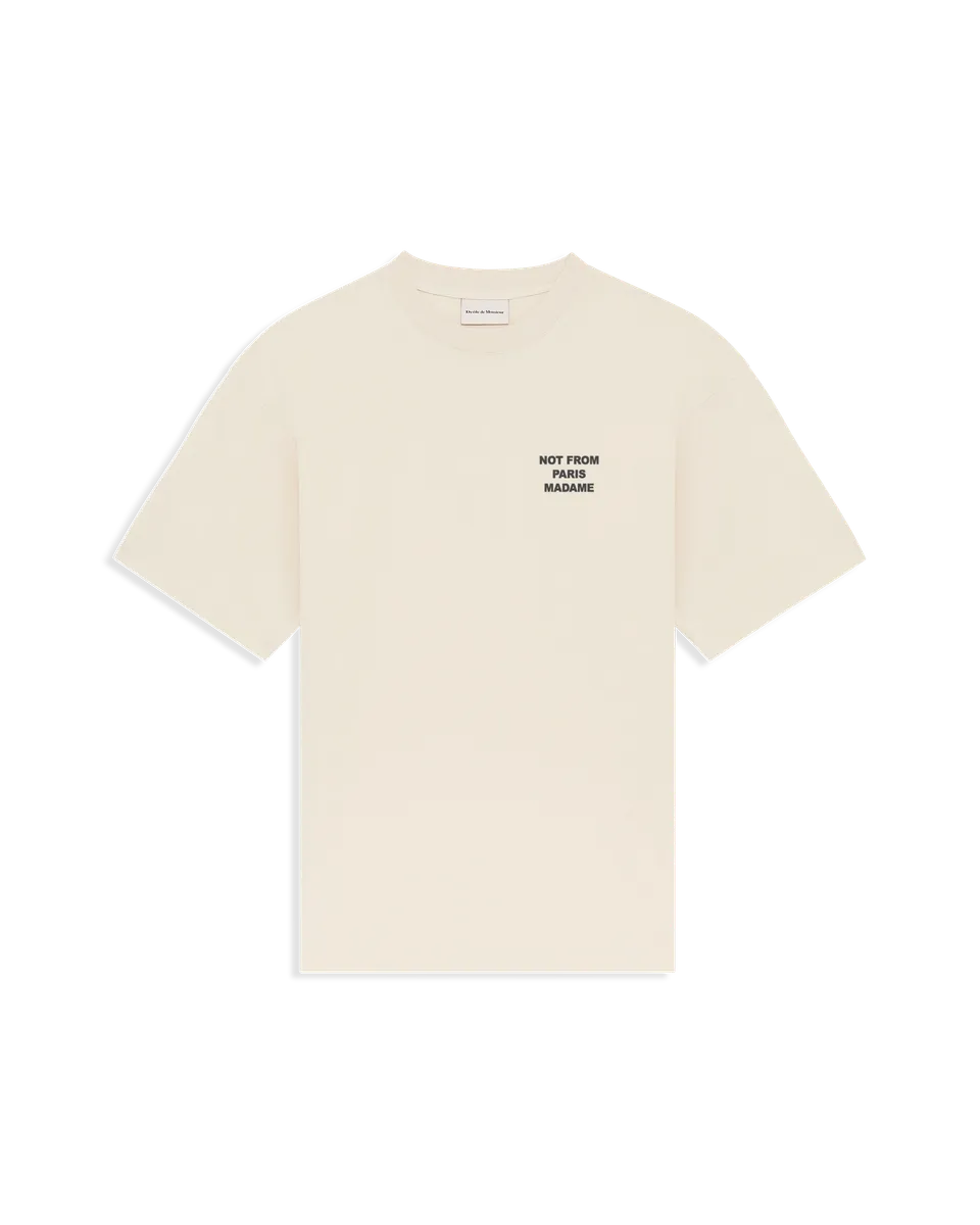 Drôle De Monsieur Le T-Shirt Slogan T-Shirt Mastic Beige